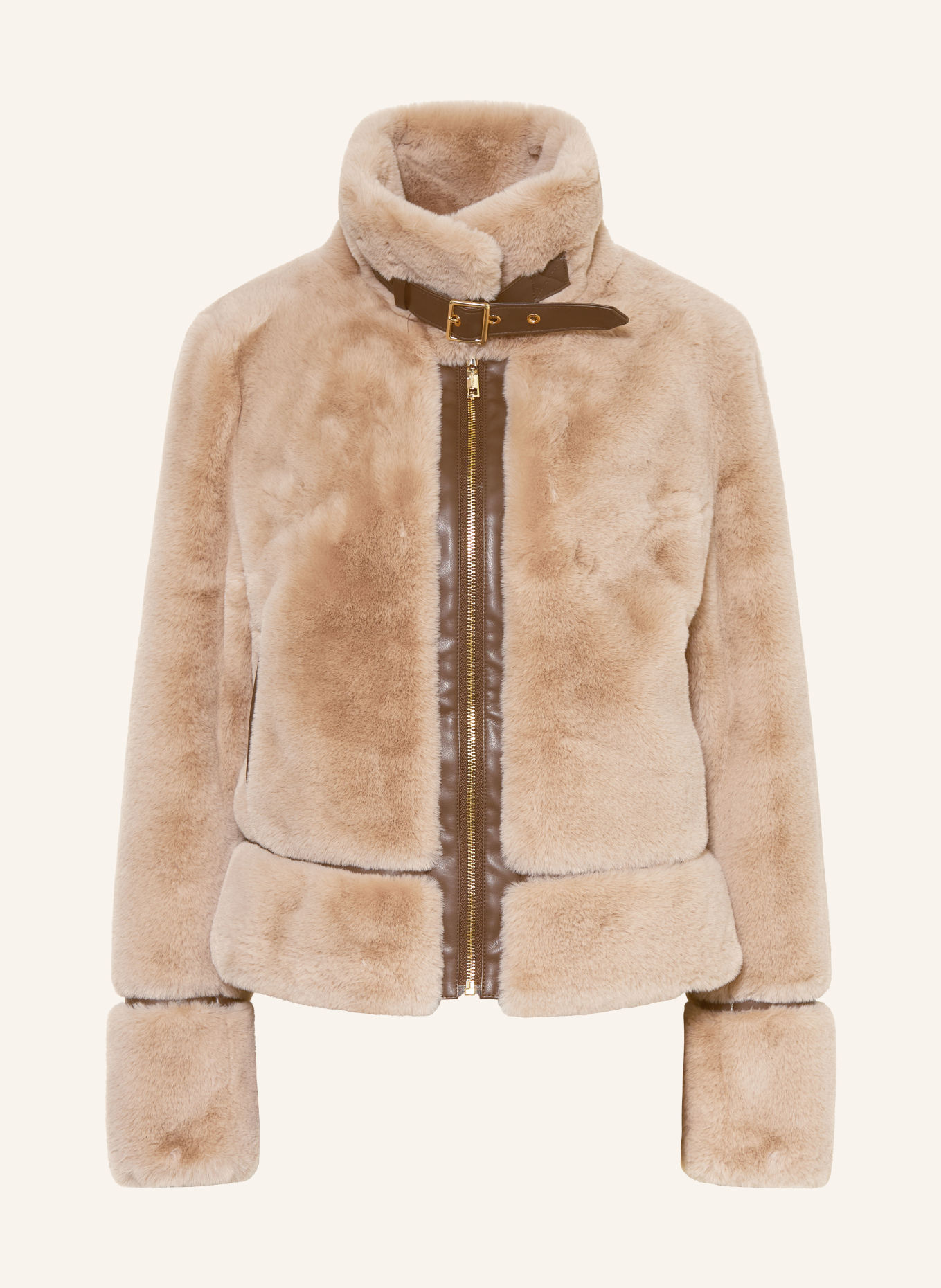 RINO & PELLE Kunstbontjas LAMBRA: BEIGE / BRUIN