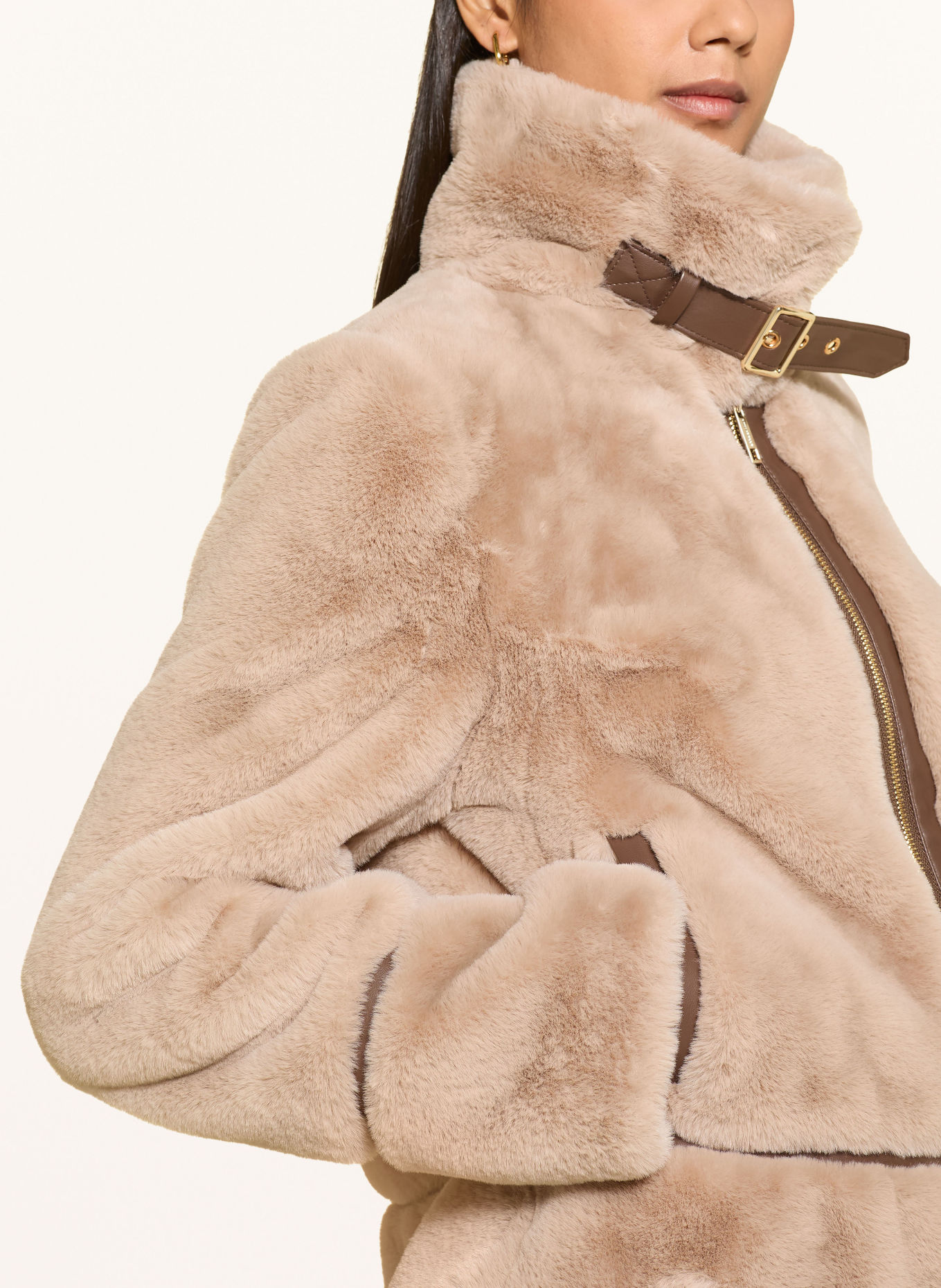 RINO & PELLE Kunstbontjas LAMBRA: BEIGE / BRUIN