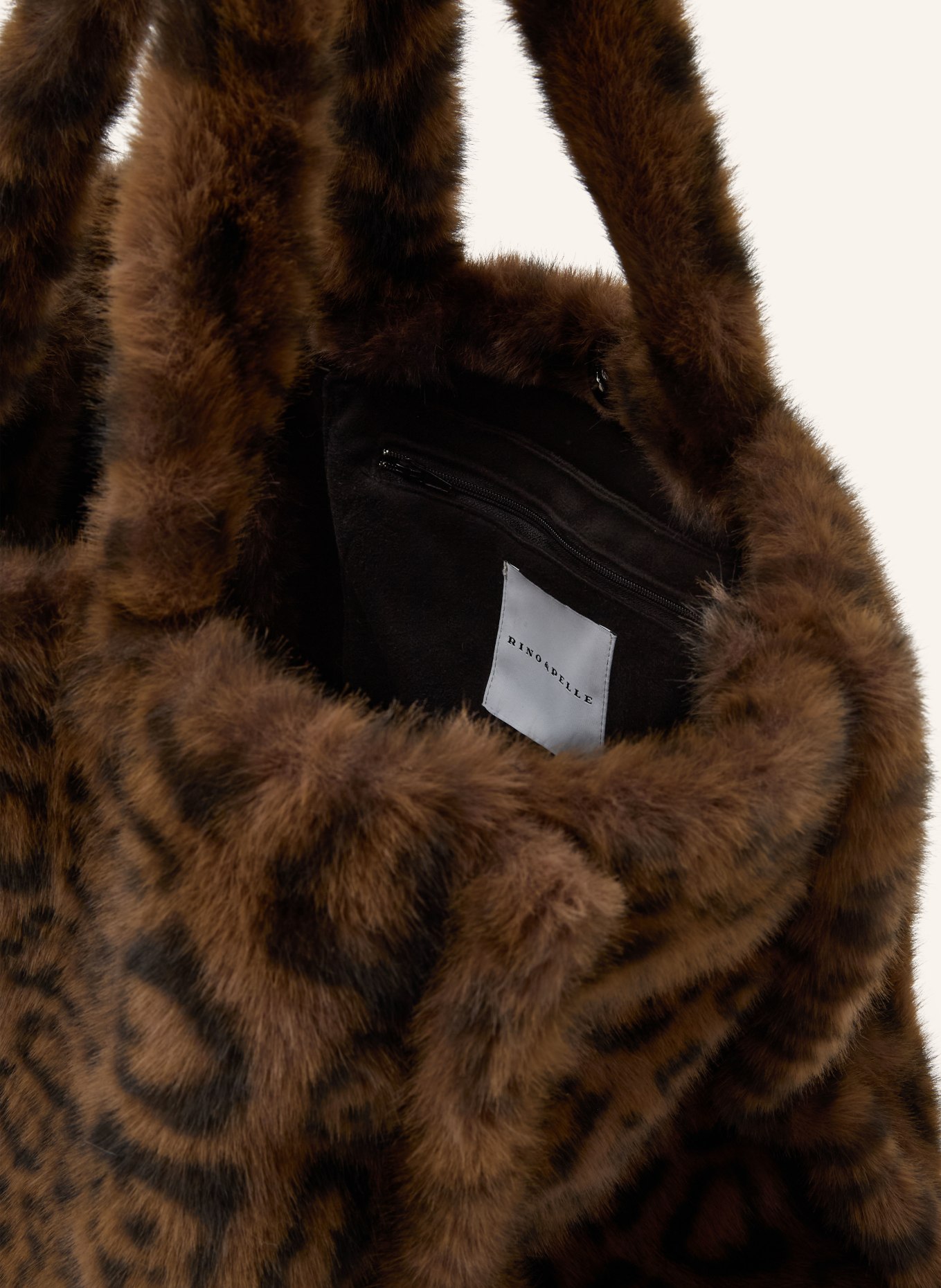 RINO & PELLE DAAN Faux Fur Shoppers: DARK BROWN / BLACK