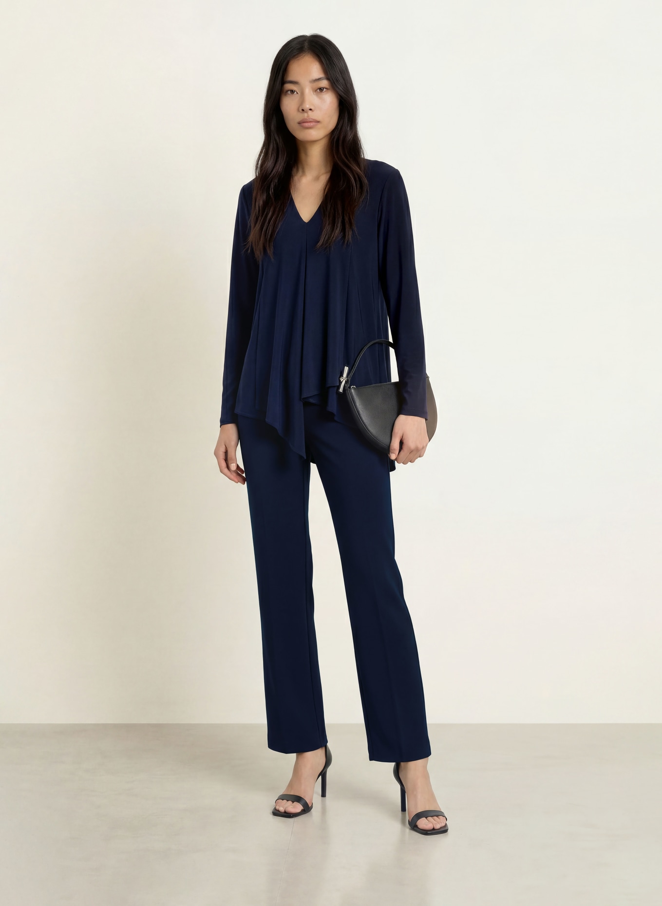 Joseph Ribkoff Jersey marl pants: DARK BLUE