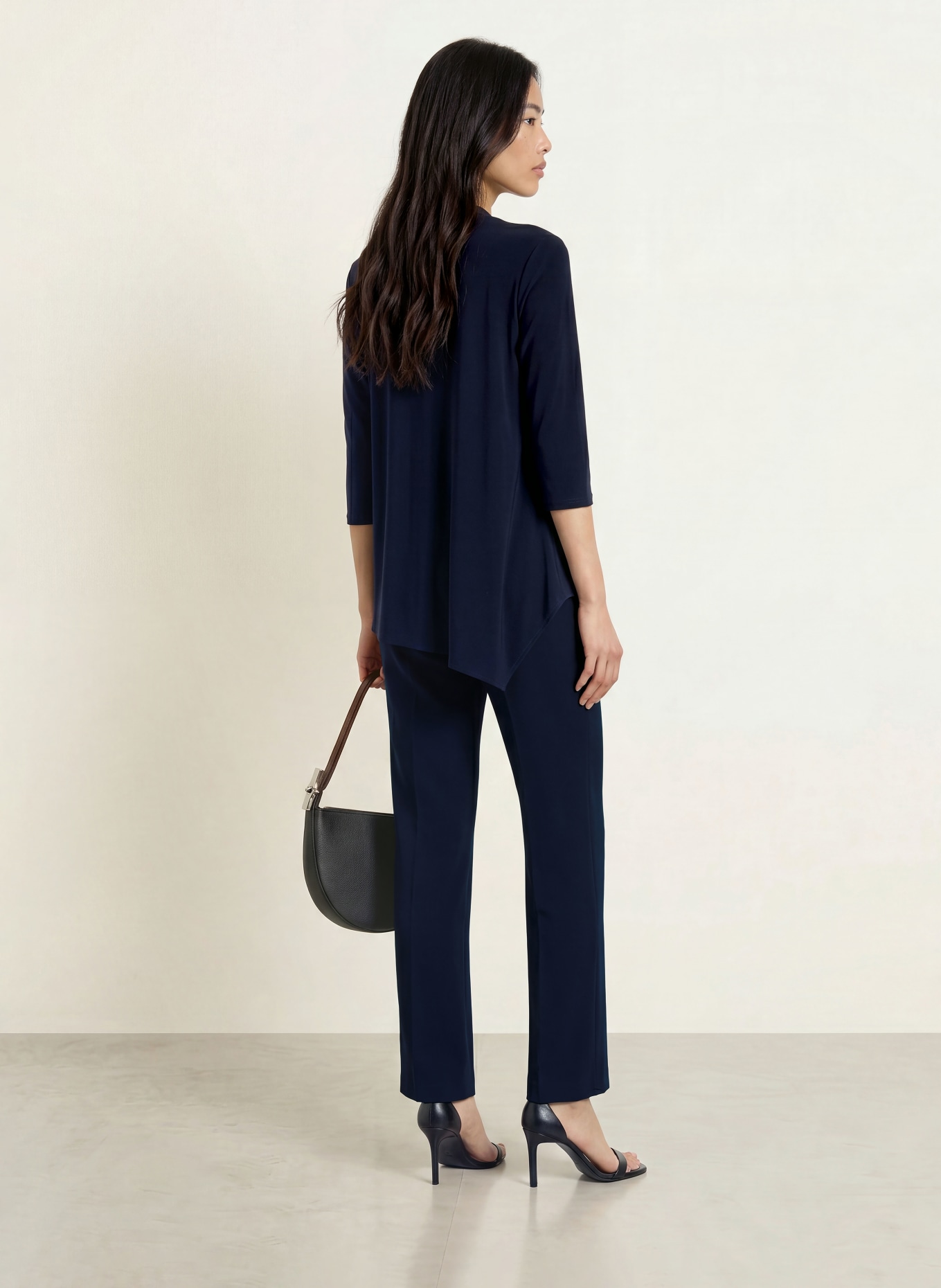 Joseph Ribkoff Jersey marl pants: DARK BLUE