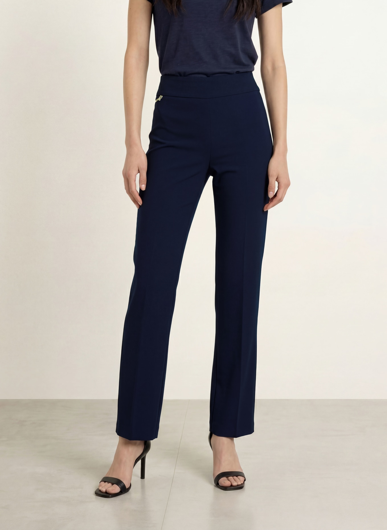 Joseph Ribkoff Jersey marl pants: DARK BLUE