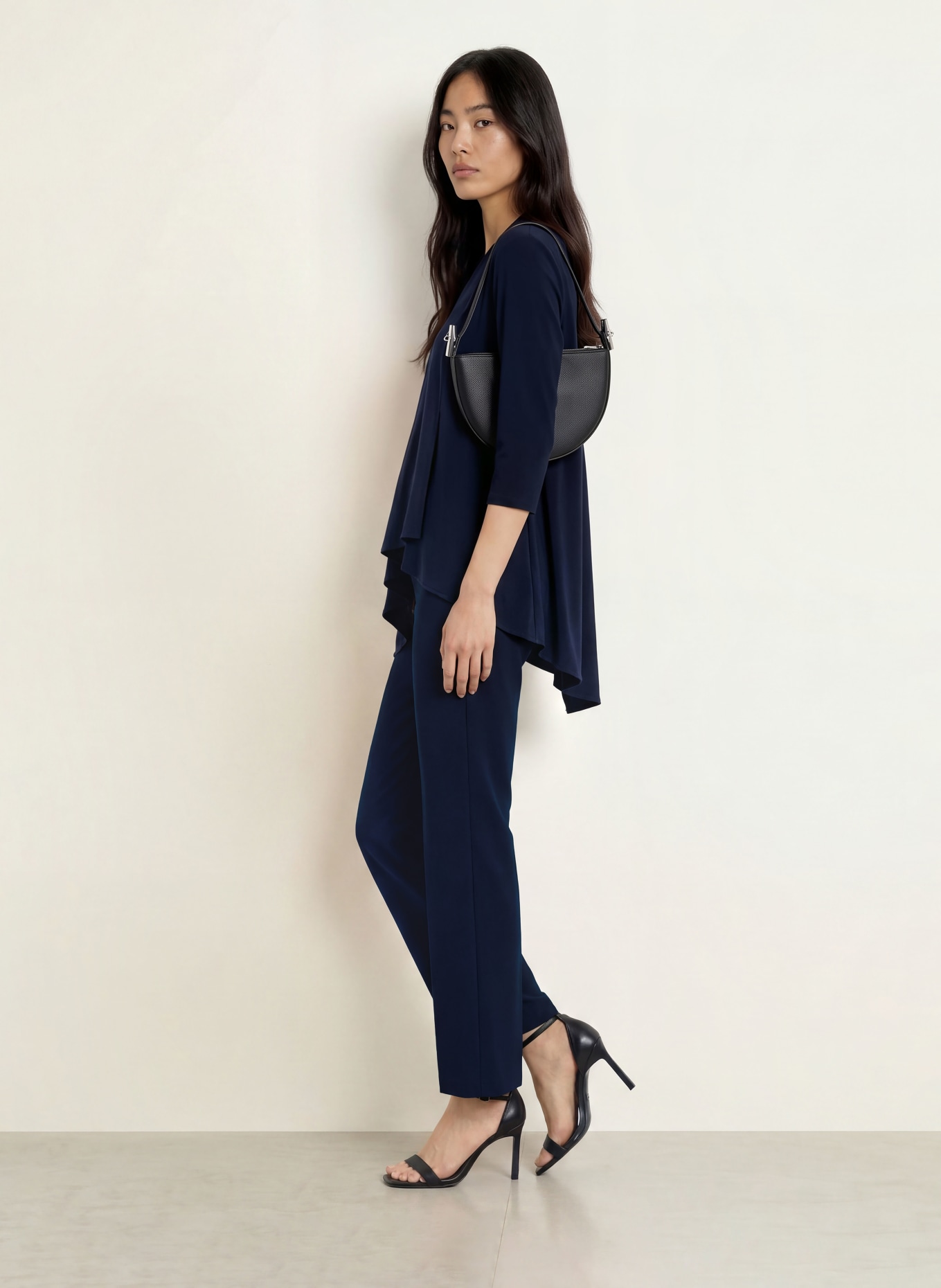Joseph Ribkoff Jersey marl pants: DARK BLUE