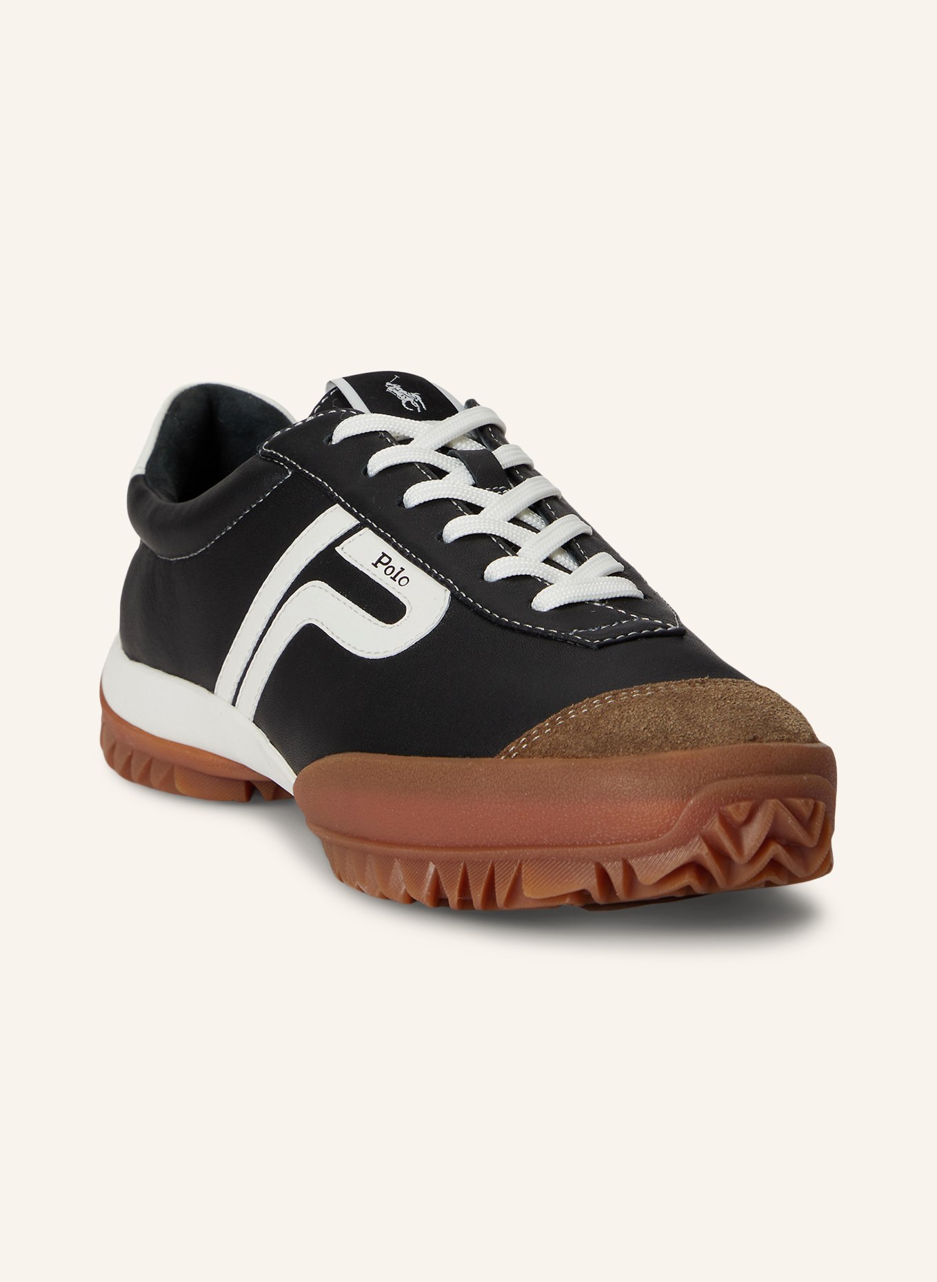 POLO RALPH LAUREN Sneakersy: ČERNÁ / ČERNOŠEDÁ / BÍLÁ