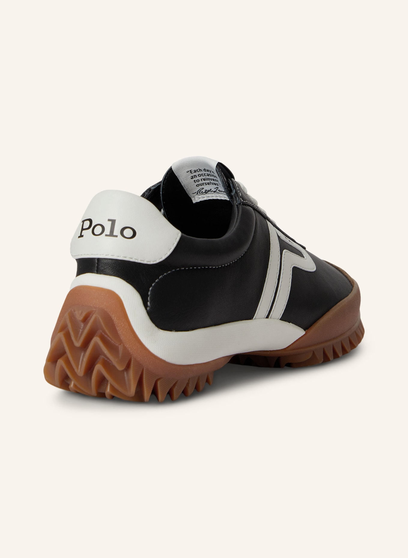 POLO RALPH LAUREN Sneakersy: ČERNÁ / ČERNOŠEDÁ / BÍLÁ