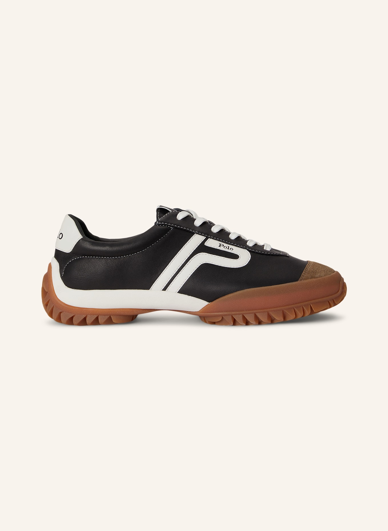 POLO RALPH LAUREN Sneakersy: ČERNÁ / ČERNOŠEDÁ / BÍLÁ