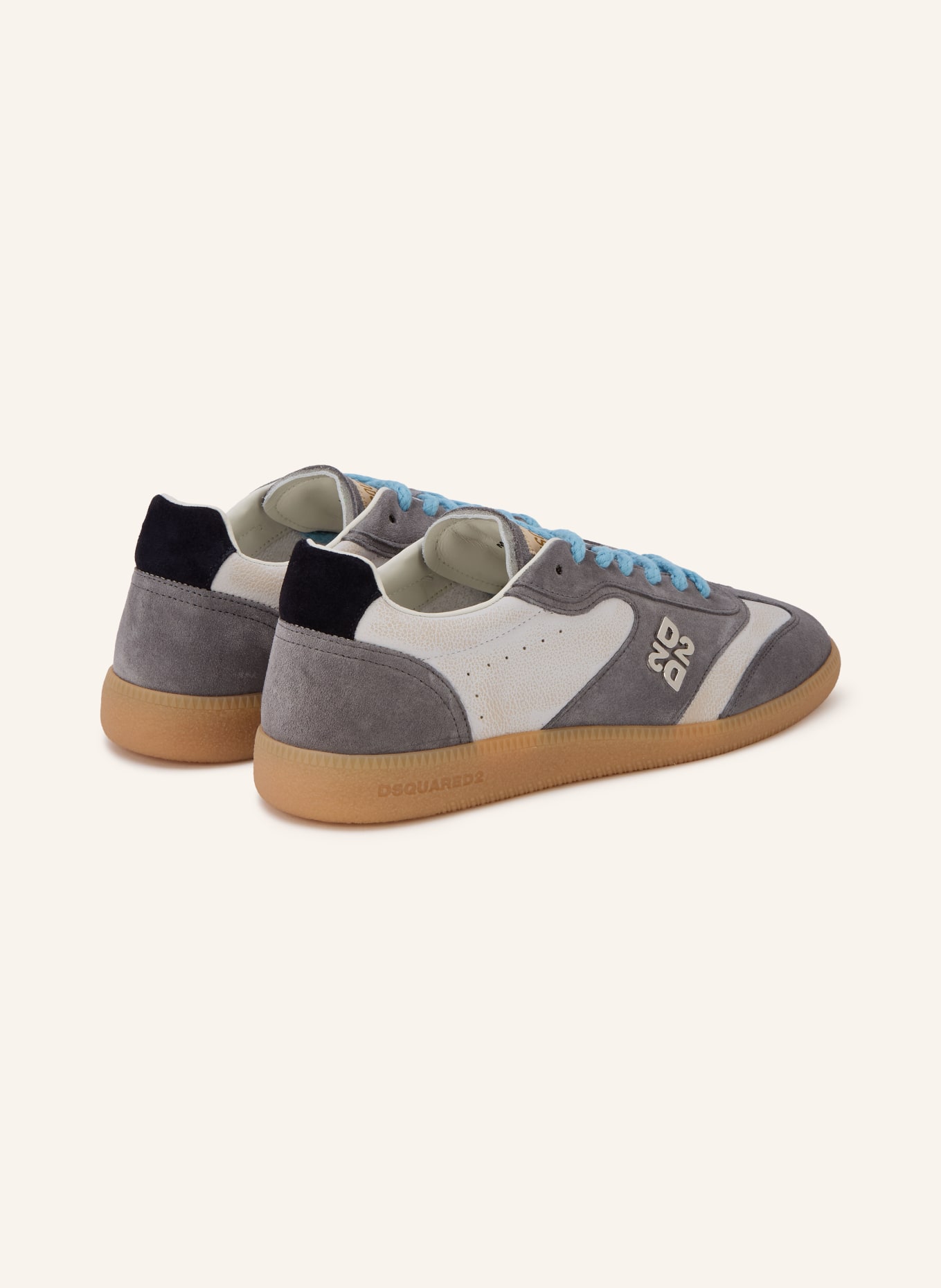 DSQUARED2 Sneaker: DUNKELGRAU / CREME / SCHWARZ
