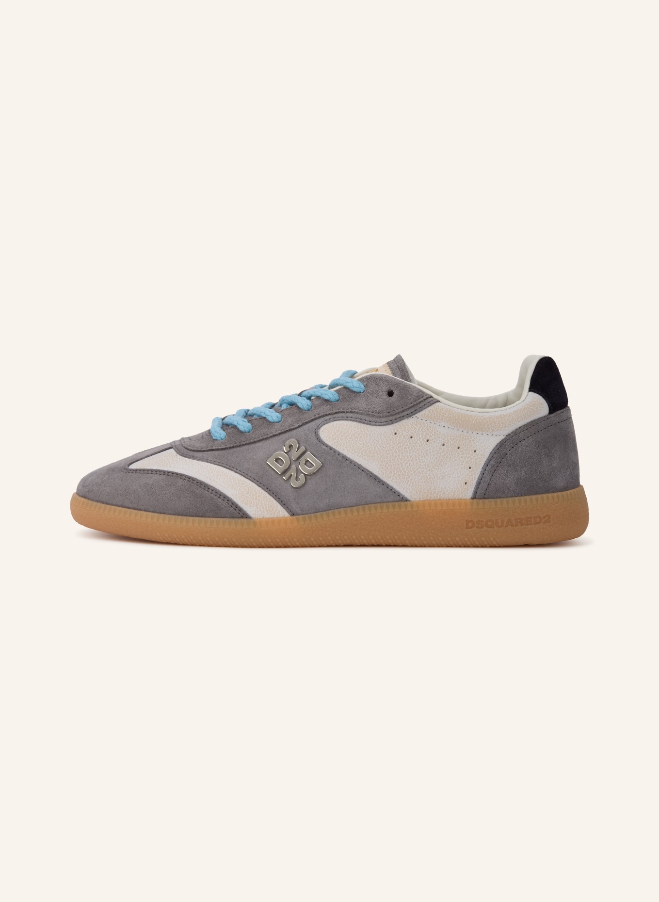 DSQUARED2 Sneaker: DUNKELGRAU / CREME / SCHWARZ