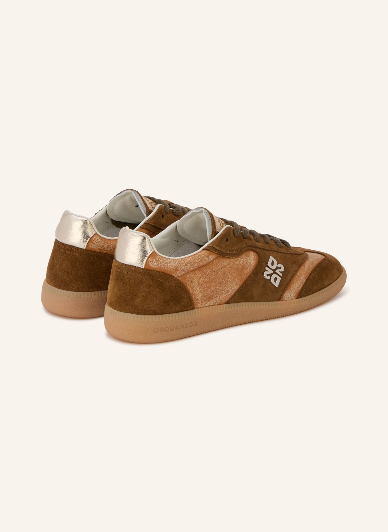 DSQUARED2 Sneaker: BRAUN / SILBER / CAMEL