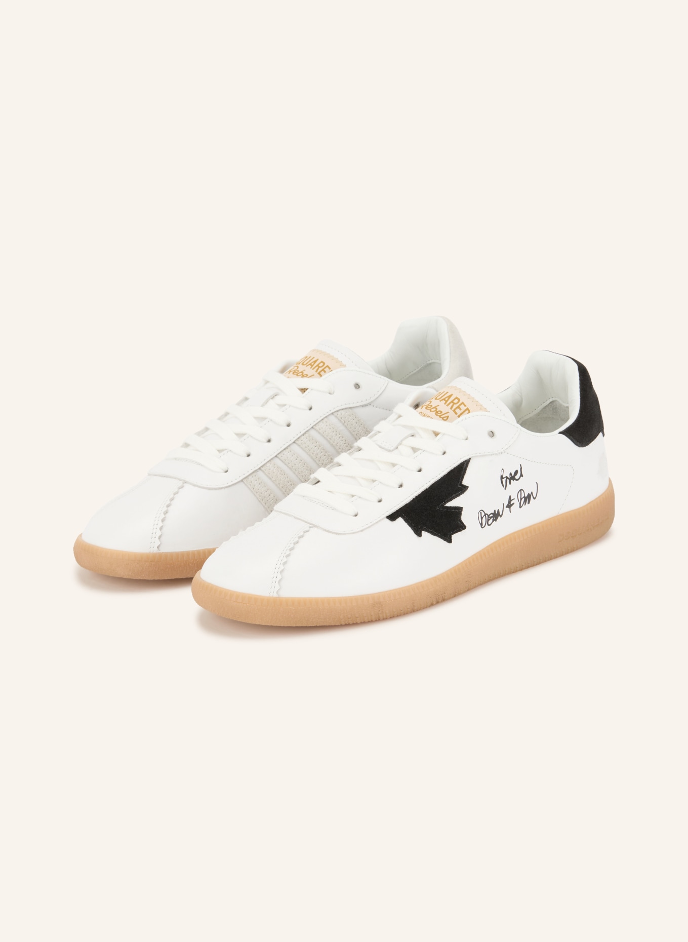 DSQUARED2 Sneakers: WIT / ZWART