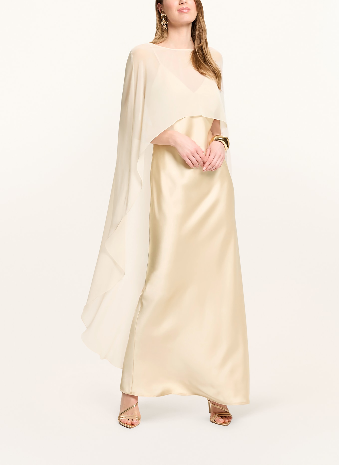 SWING Robe de soirée avec Étole: ÉCRU