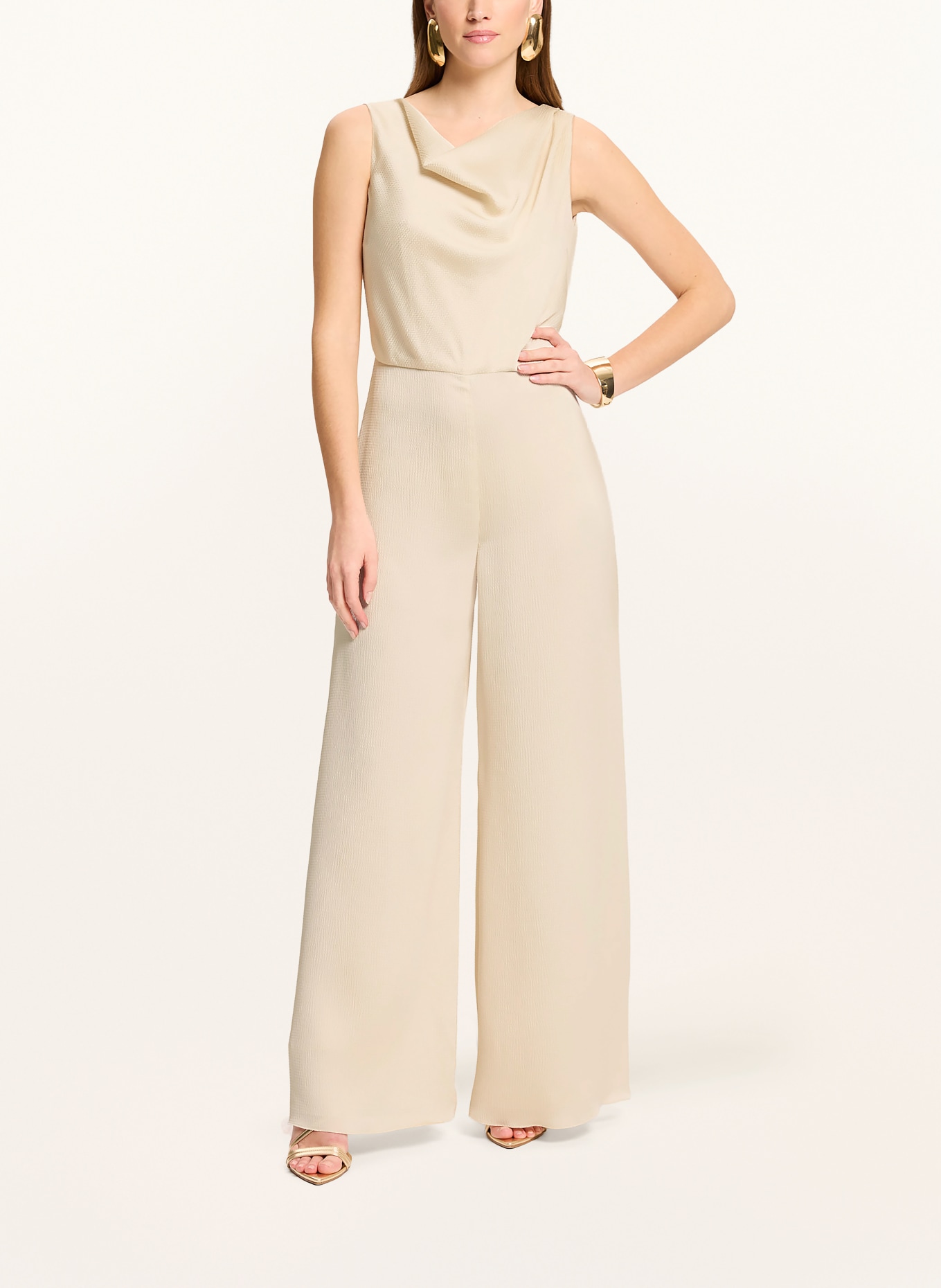 SWING Satijnen Jumpsuit: WIT
