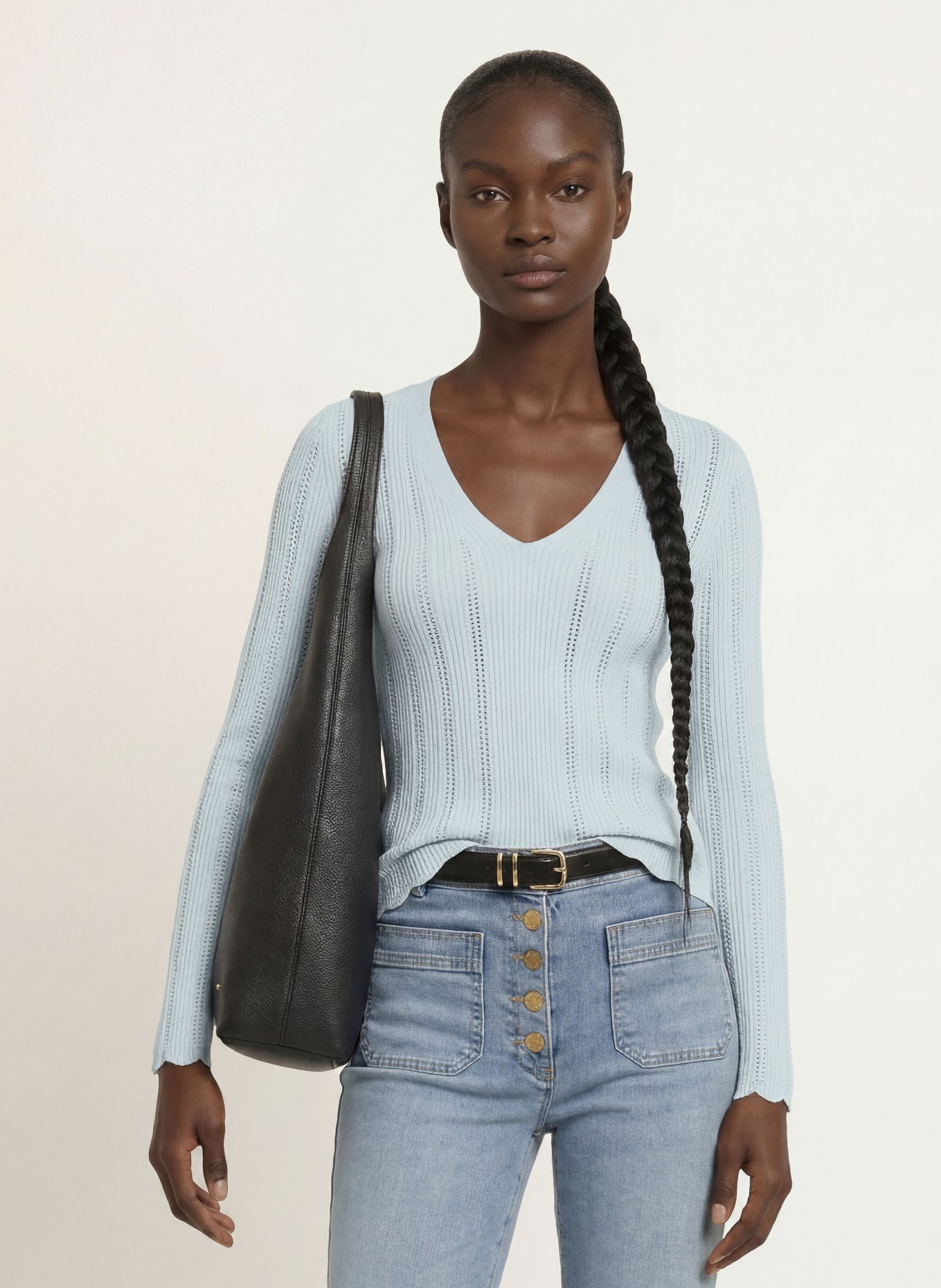 REISS Sweter LOUI: JASNONIEBIESKI