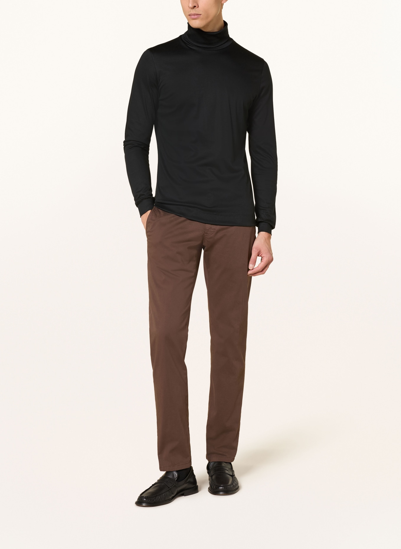 van Laack Rollkragenshirt VL-PELINO1-XX: SCHWARZ