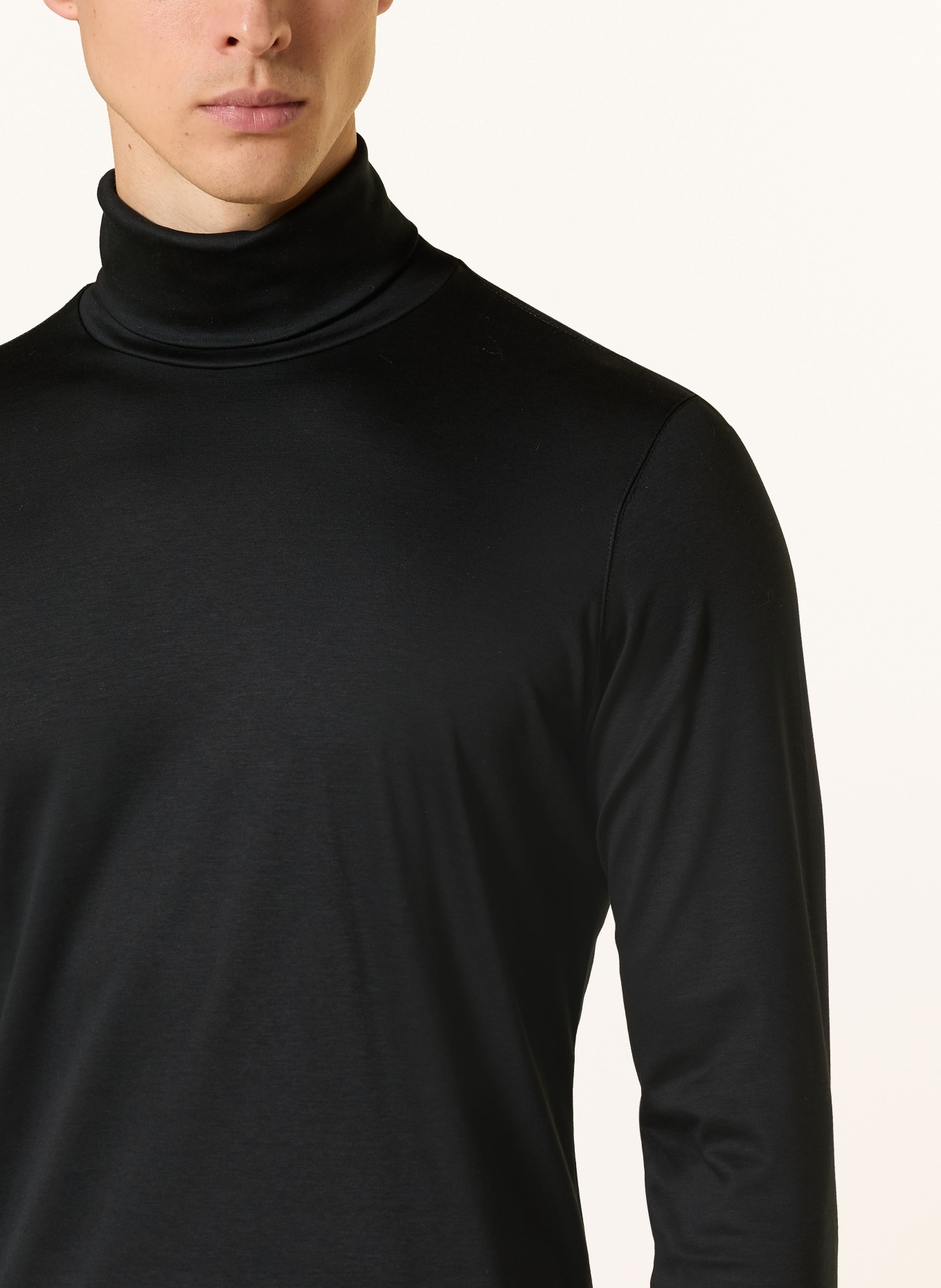 van Laack Rollkragenshirt VL-PELINO1-XX: SCHWARZ