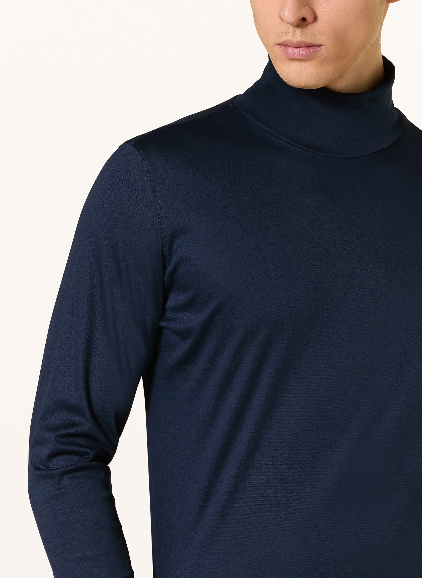 van Laack Rollkragenshirt VL-PELINO1-XX: DUNKELBLAU
