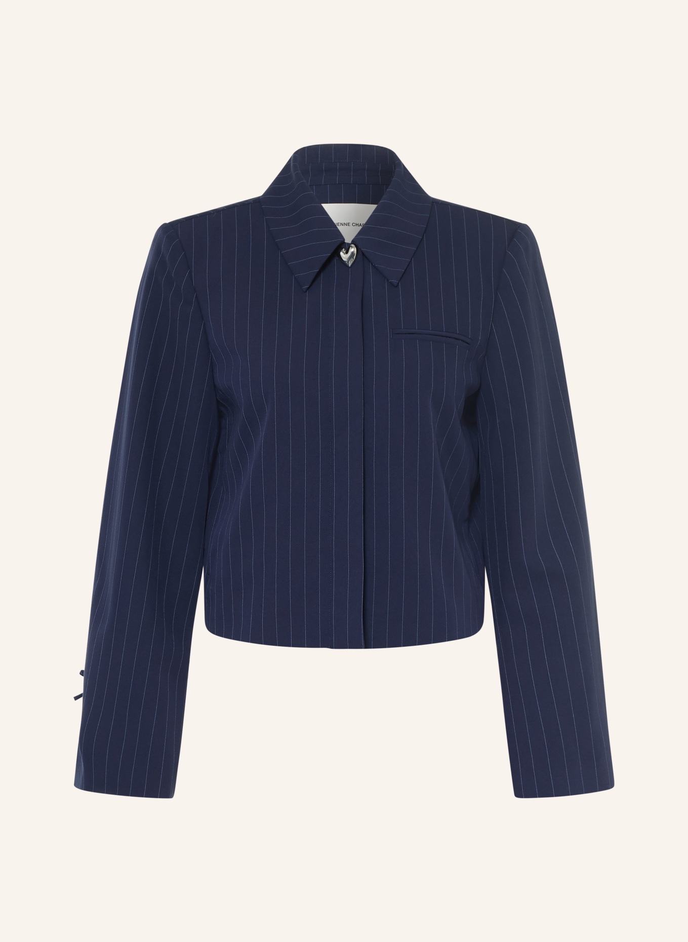 FABIENNE CHAPOT VITO Boxy jacket: DARK BLUE / WHITE