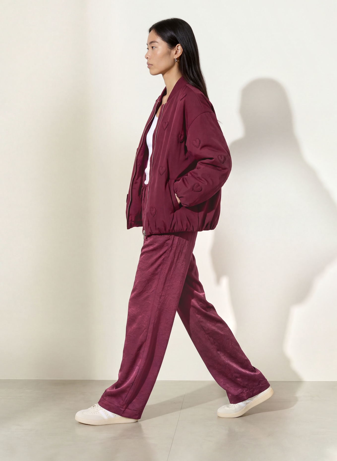 FABIENNE CHAPOT Blouson HEARTY: ROUGE FONCÉ