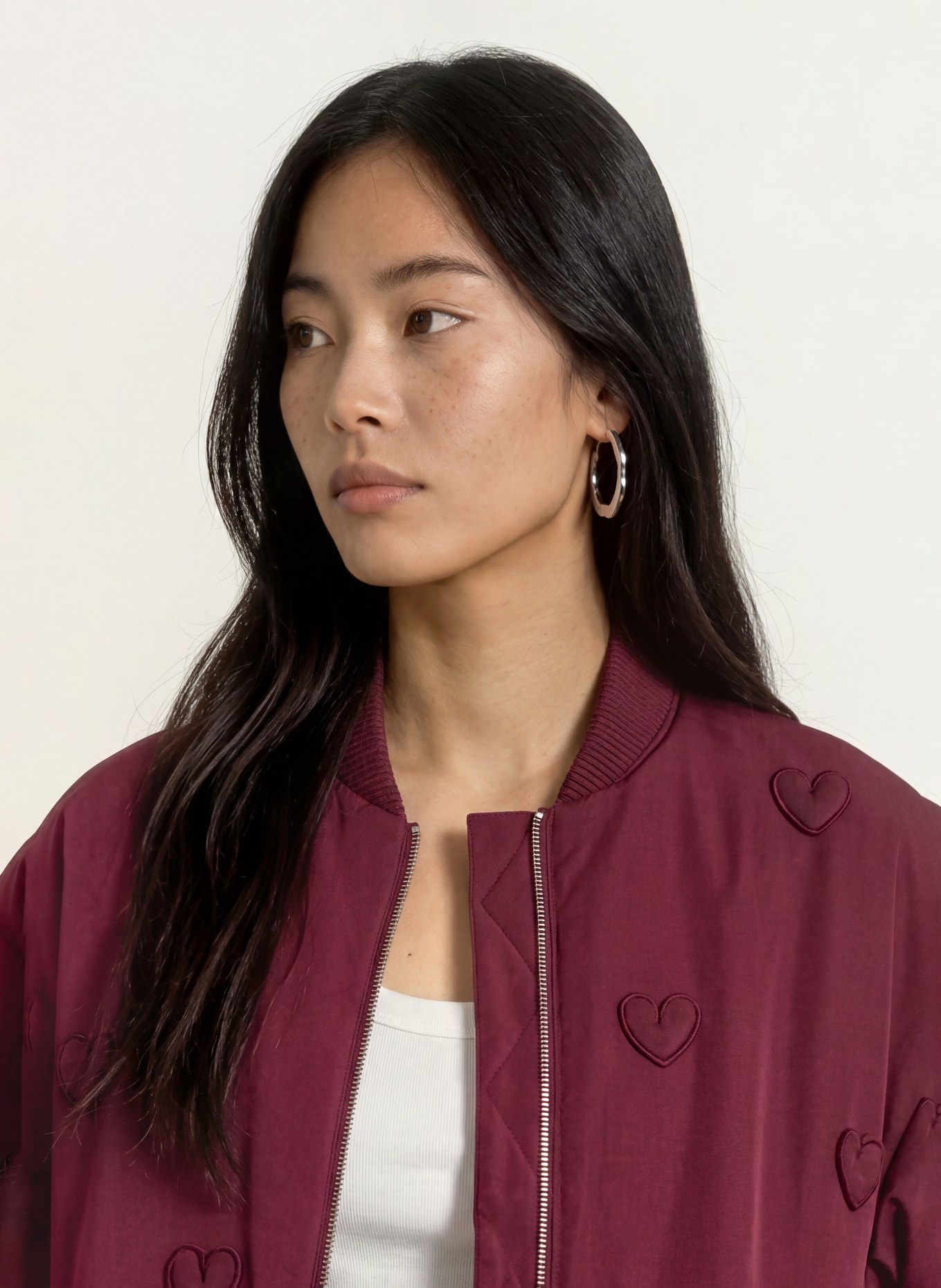 FABIENNE CHAPOT Blouson HEARTY: ROUGE FONCÉ