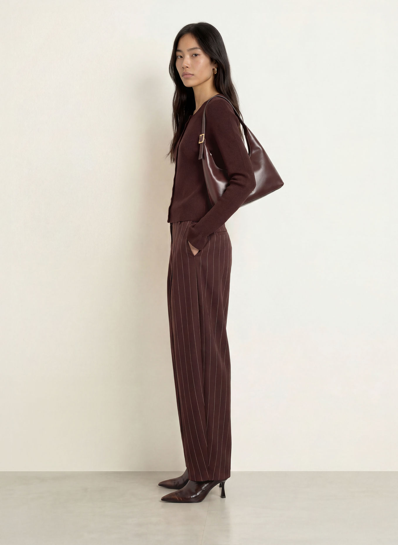 FABIENNE CHAPOT LILO Cardigan: DARK BROWN