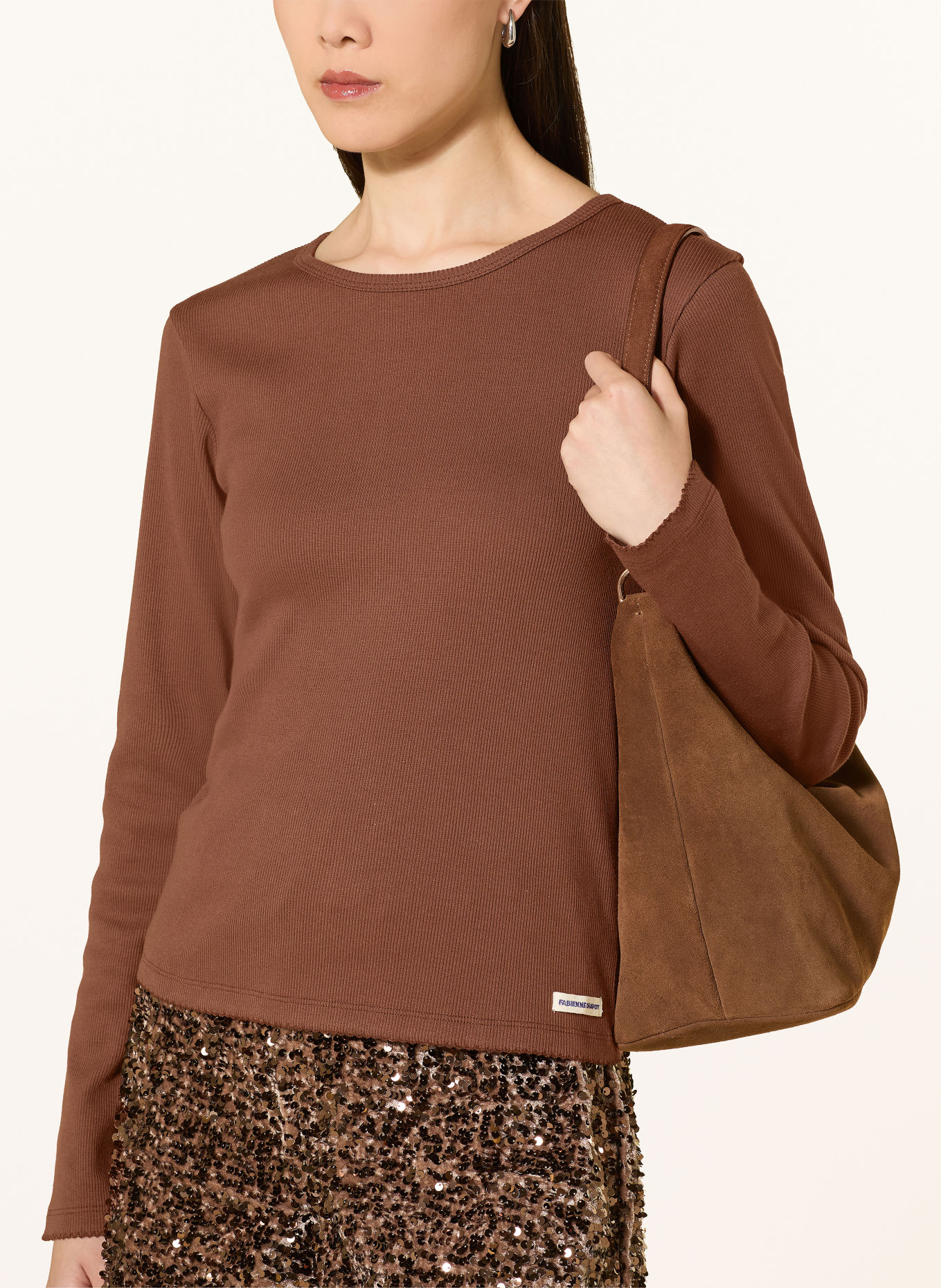 FABIENNE CHAPOT TANJA Long-sleeve shirt: BROWN