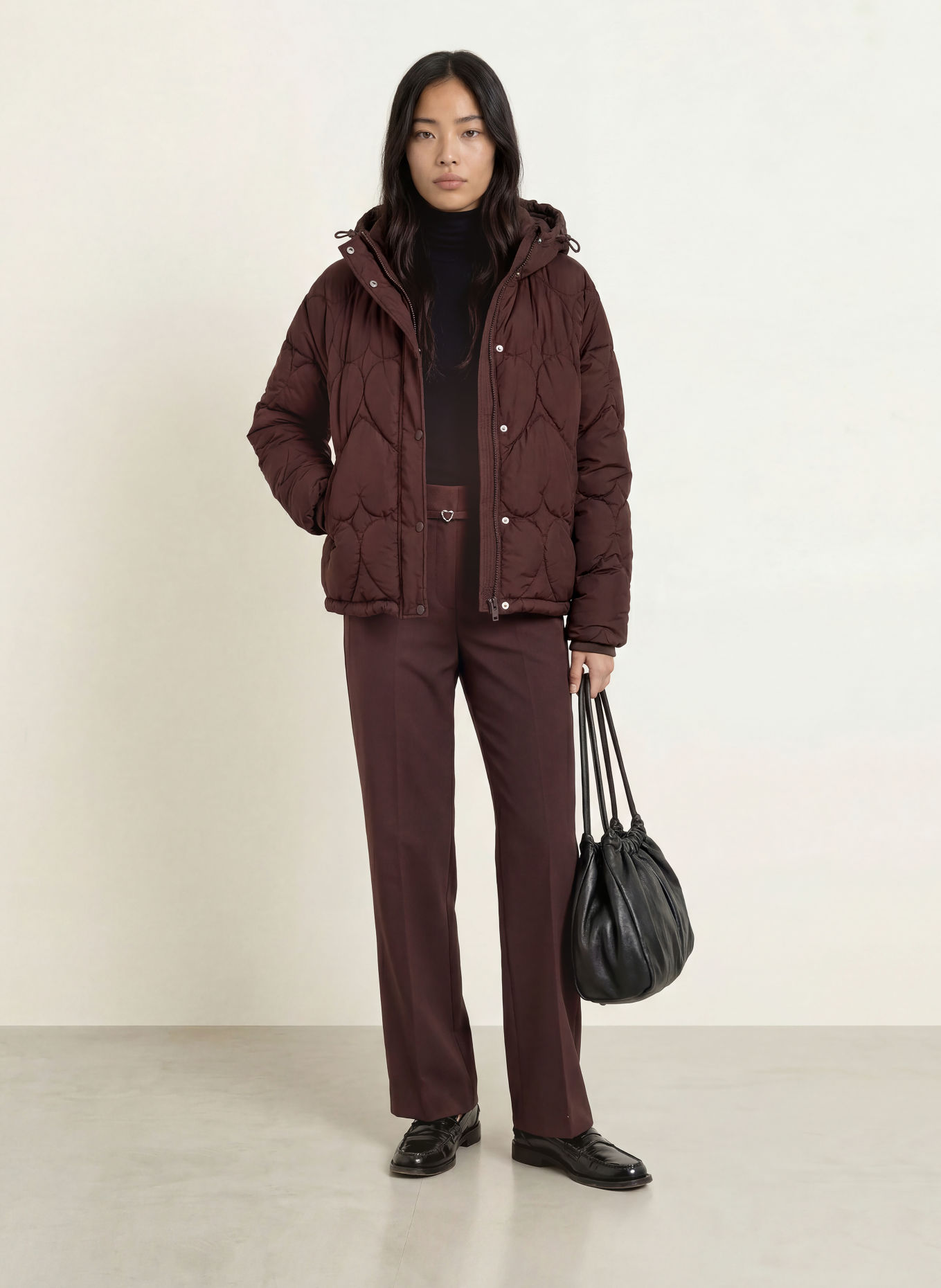 FABIENNE CHAPOT PRISCA Quilted Jacket: DARK BROWN
