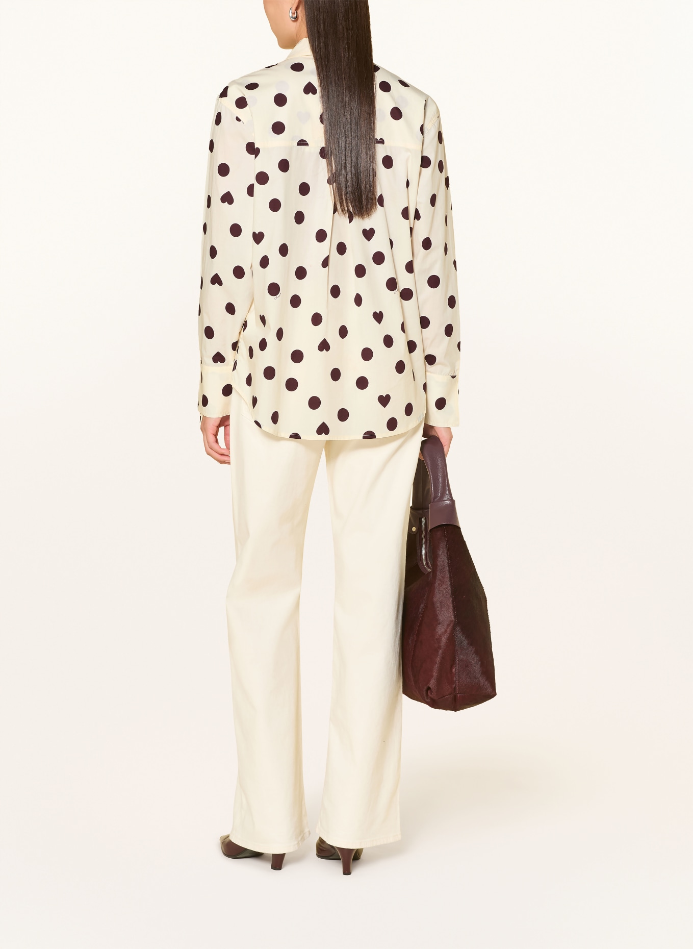 FABIENNE CHAPOT ADA Shirt blouse: CREAM / DARK BROWN