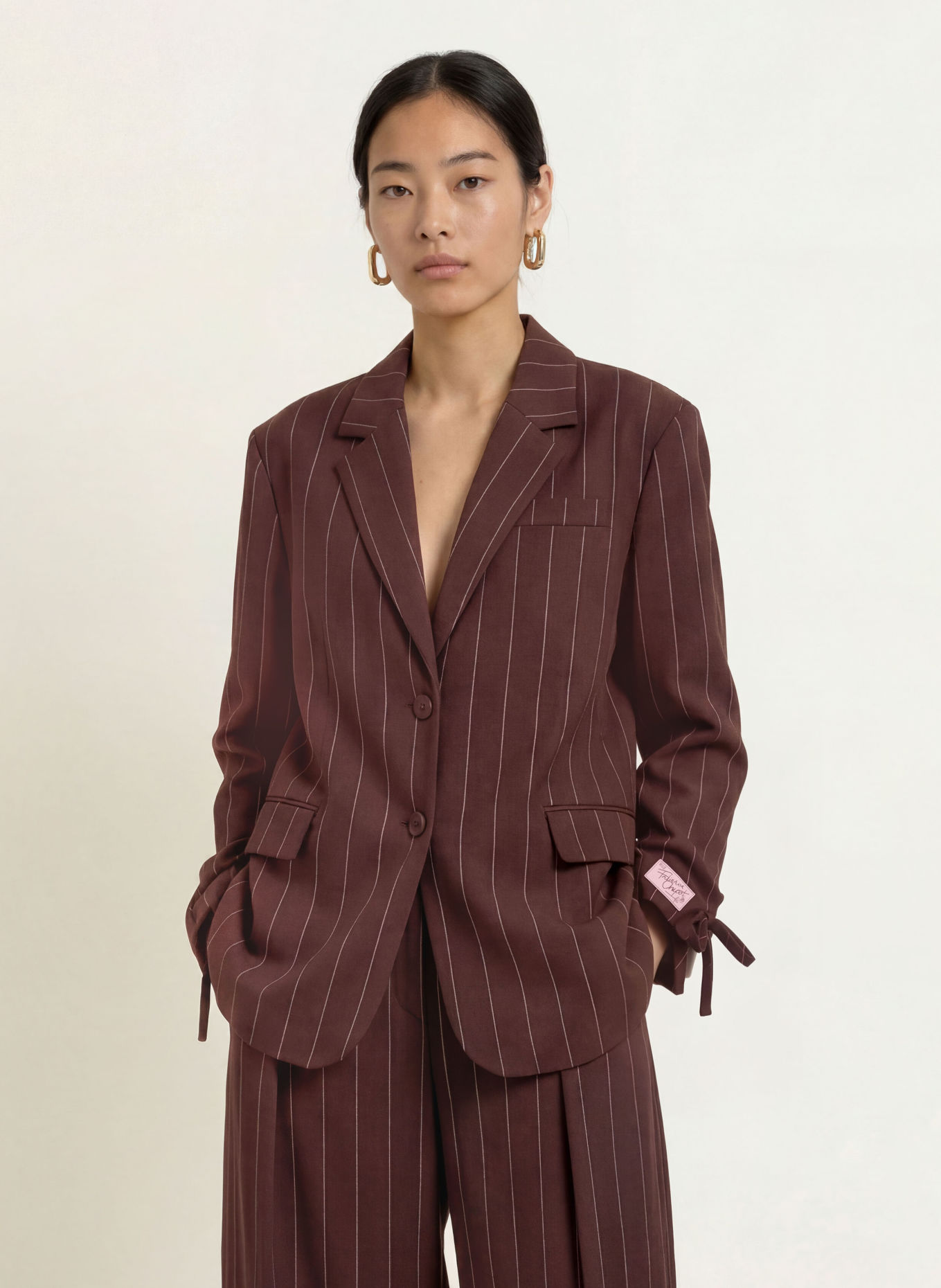 FABIENNE CHAPOT Longblazer HENRY: DUNKELBRAUN / ROSA