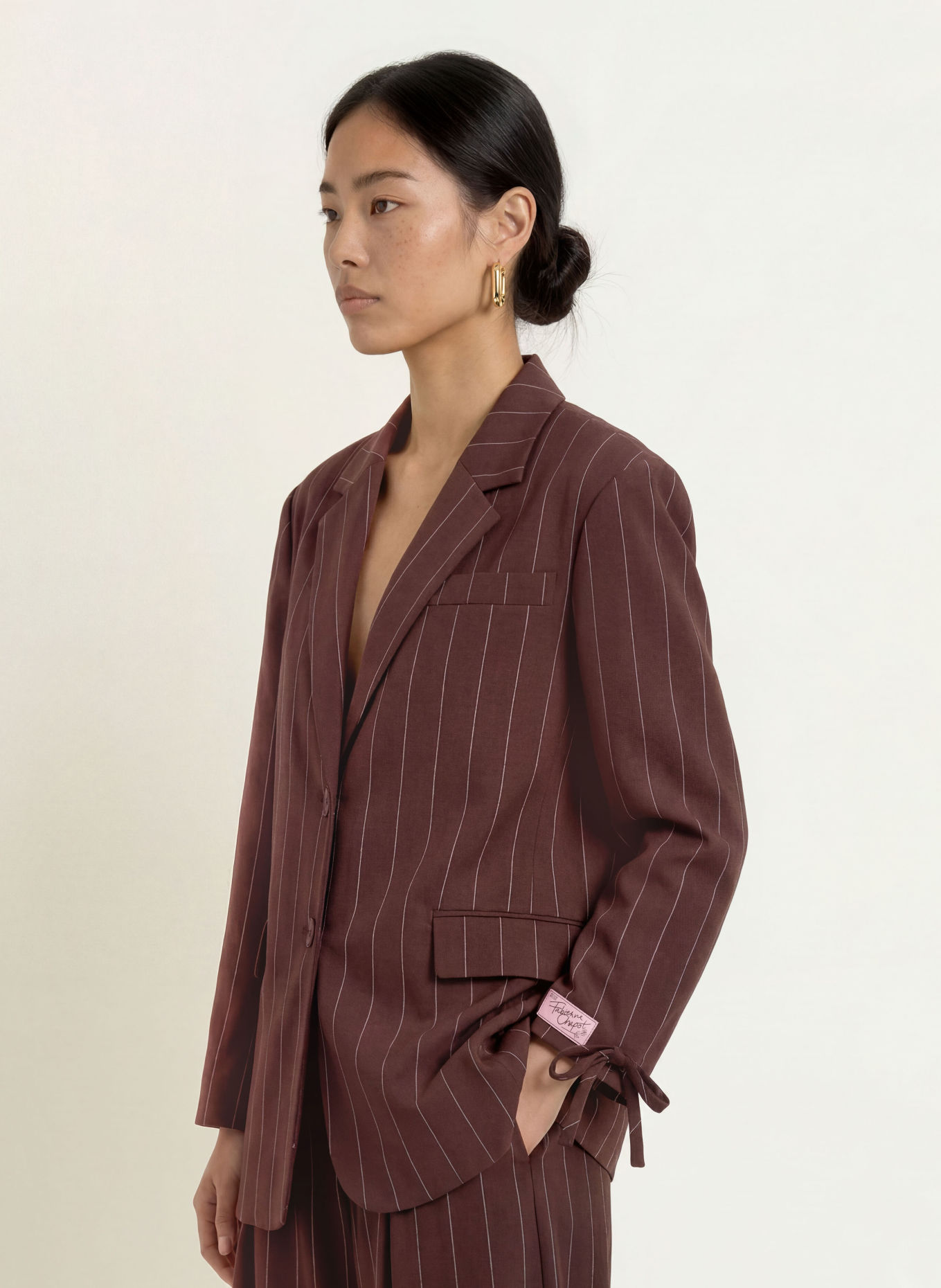 FABIENNE CHAPOT Longblazer HENRY: DUNKELBRAUN / ROSA