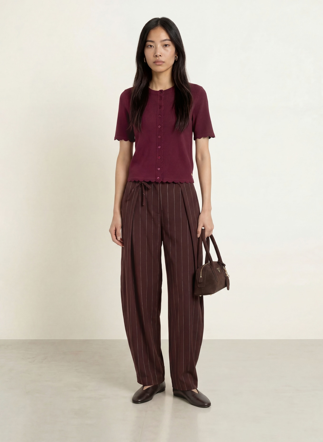 FABIENNE CHAPOT SCARLETT Cardigan: DARK RED