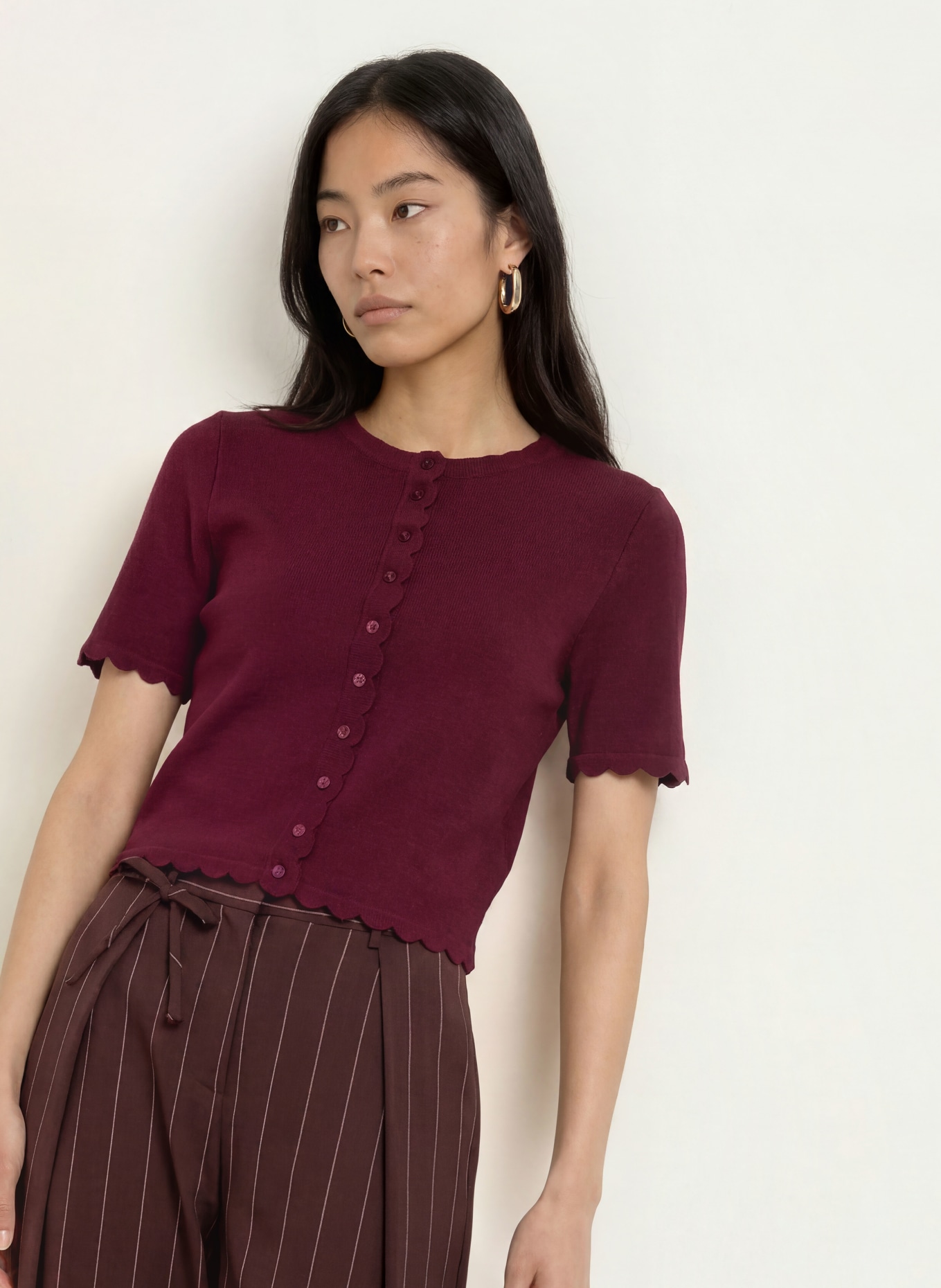 FABIENNE CHAPOT SCARLETT Cardigan: DARK RED