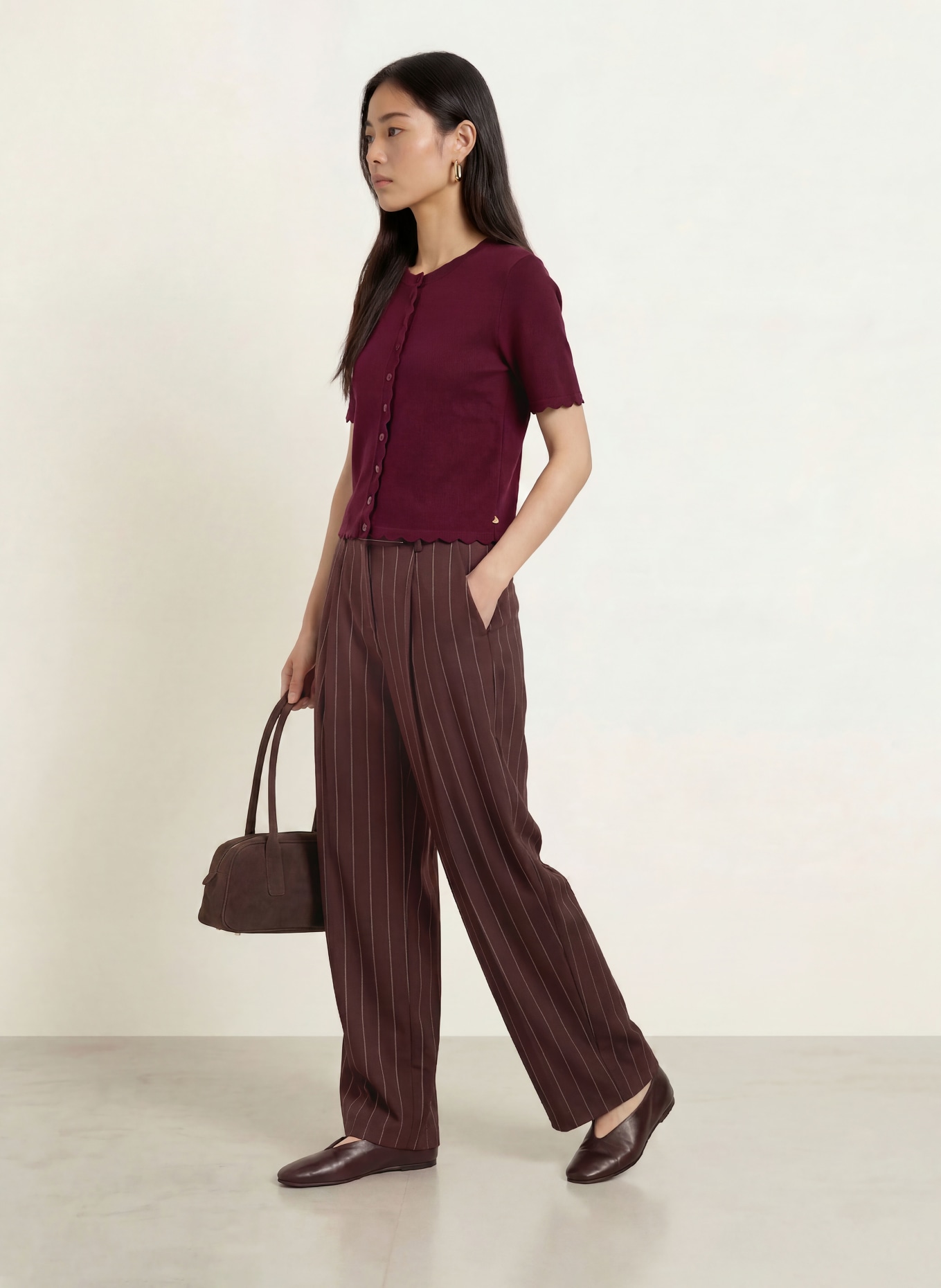 FABIENNE CHAPOT SCARLETT Cardigan: DARK RED