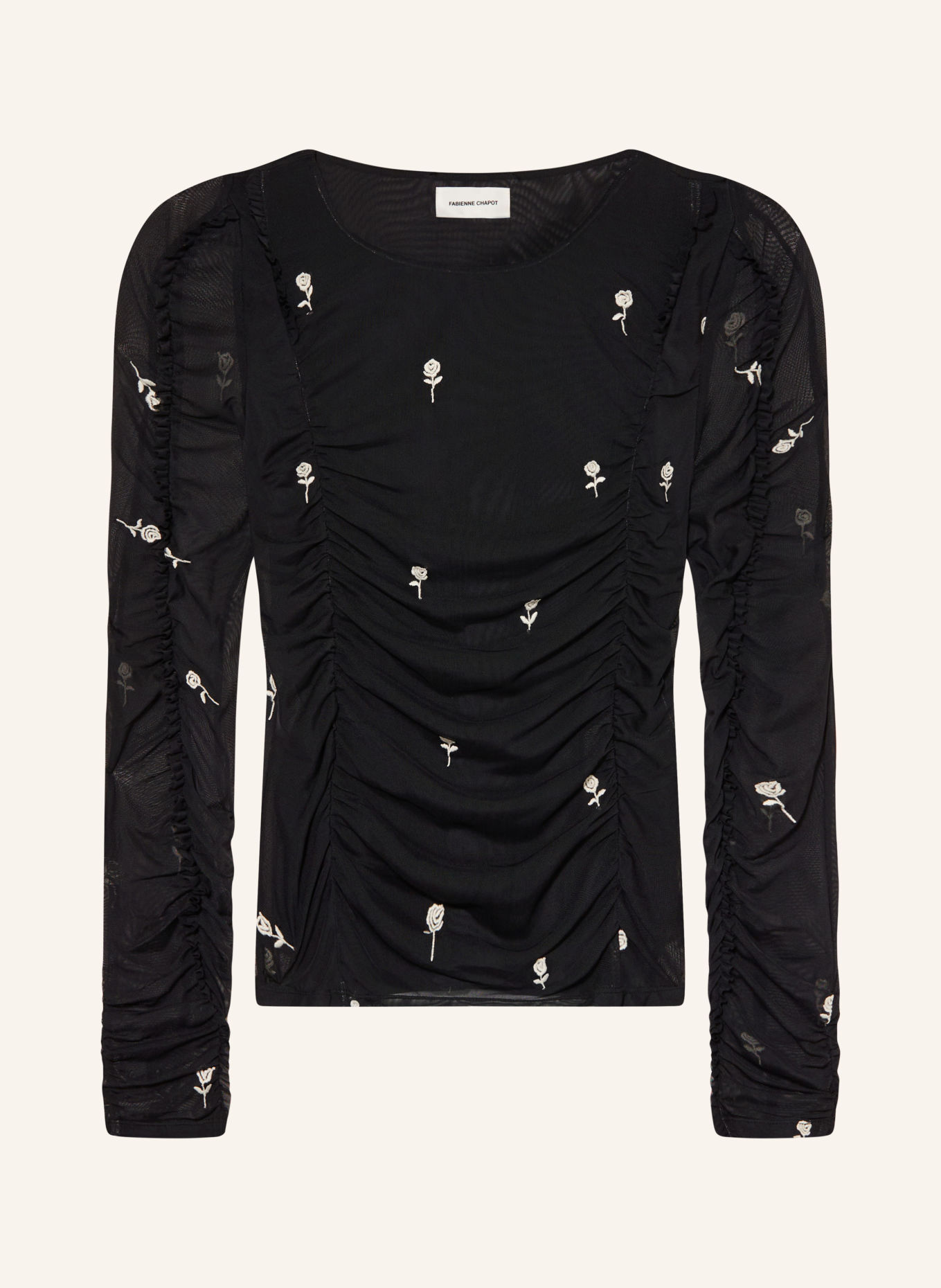 FABIENNE CHAPOT KAMEA Long-sleeve shirt: BLACK / WHITE