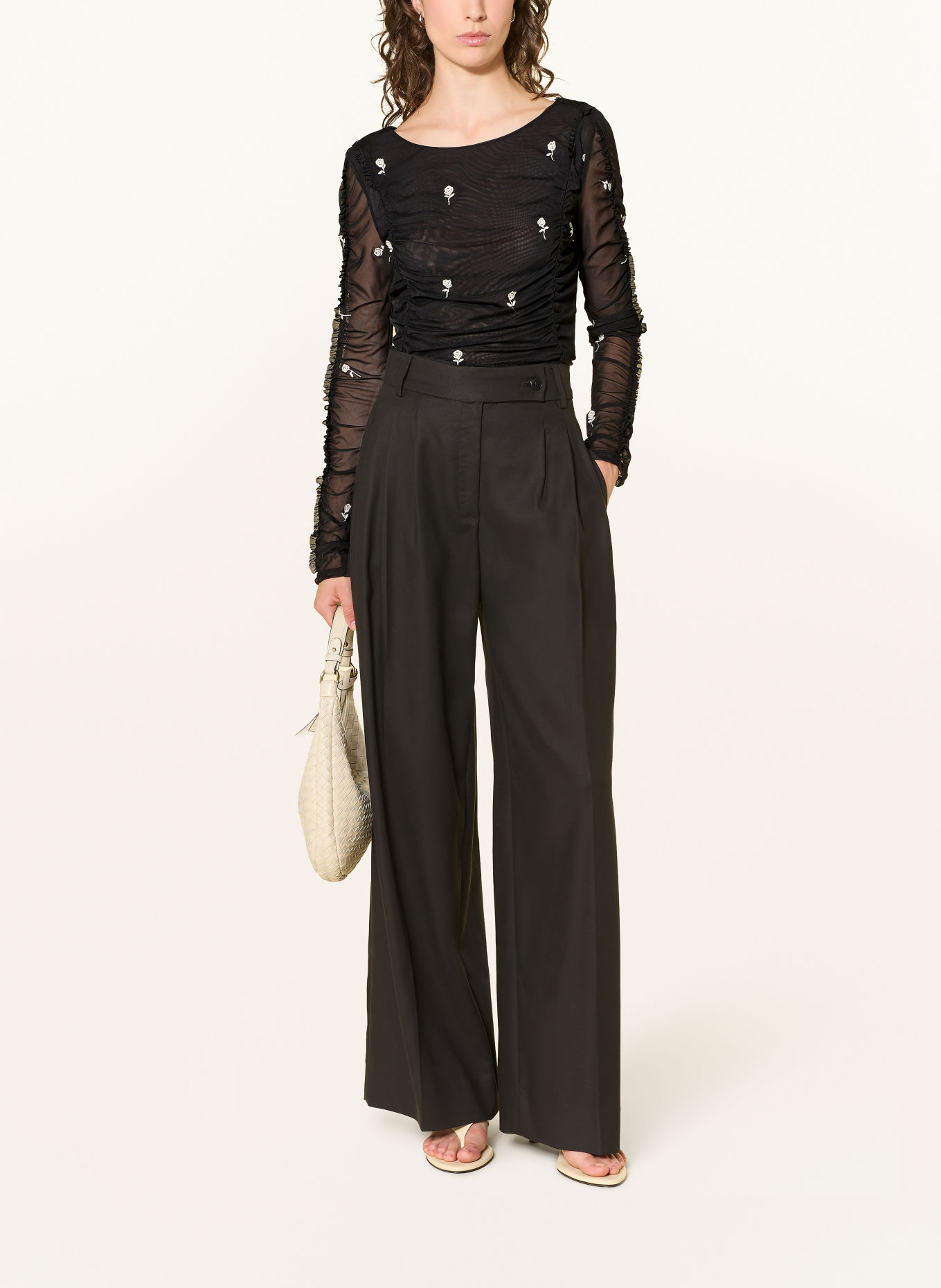 FABIENNE CHAPOT KAMEA Long-sleeve shirt: BLACK / WHITE