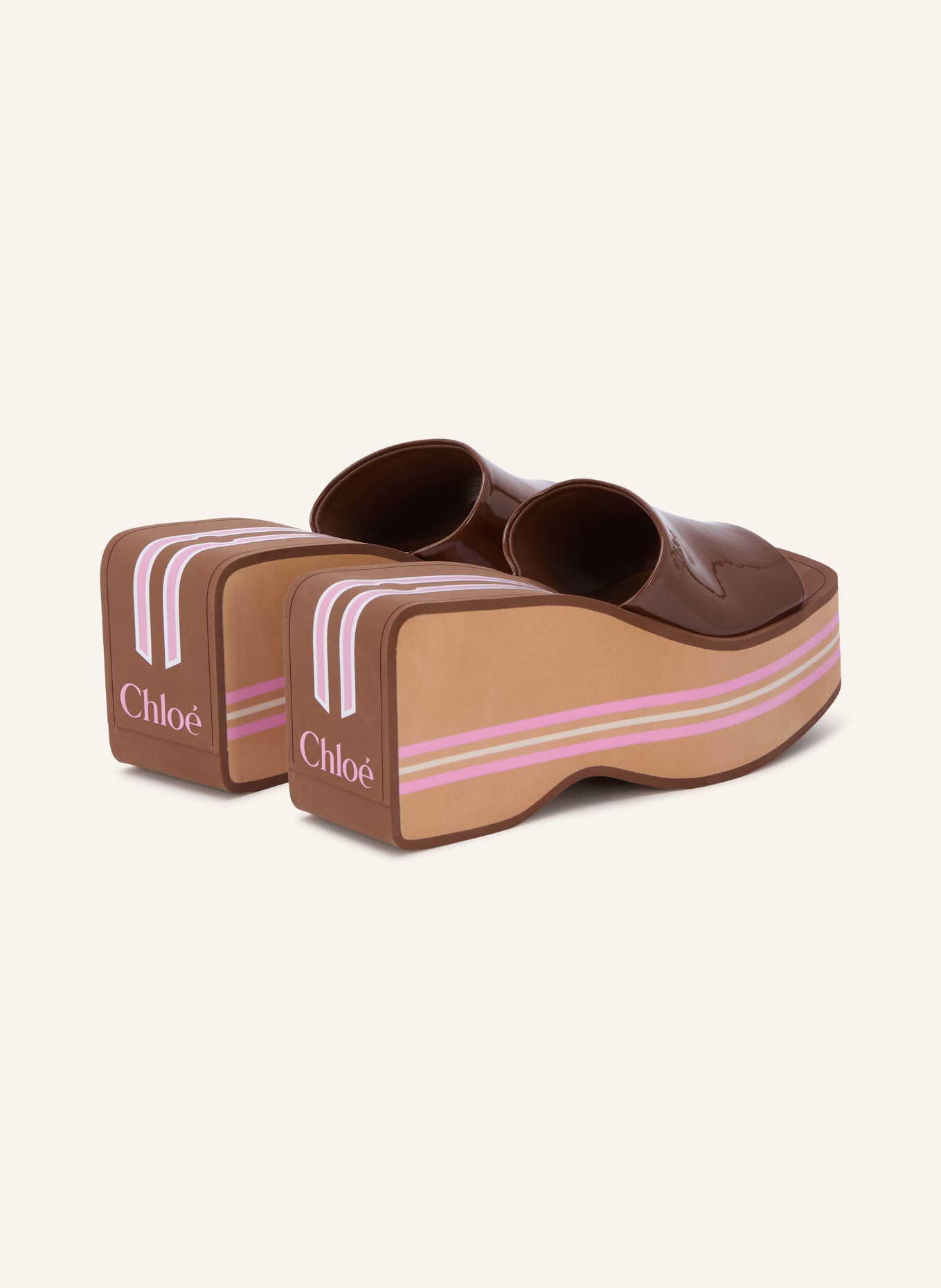Chloé Lack-Wedges SWIMMING COOL: 6I3 Coffee Pink