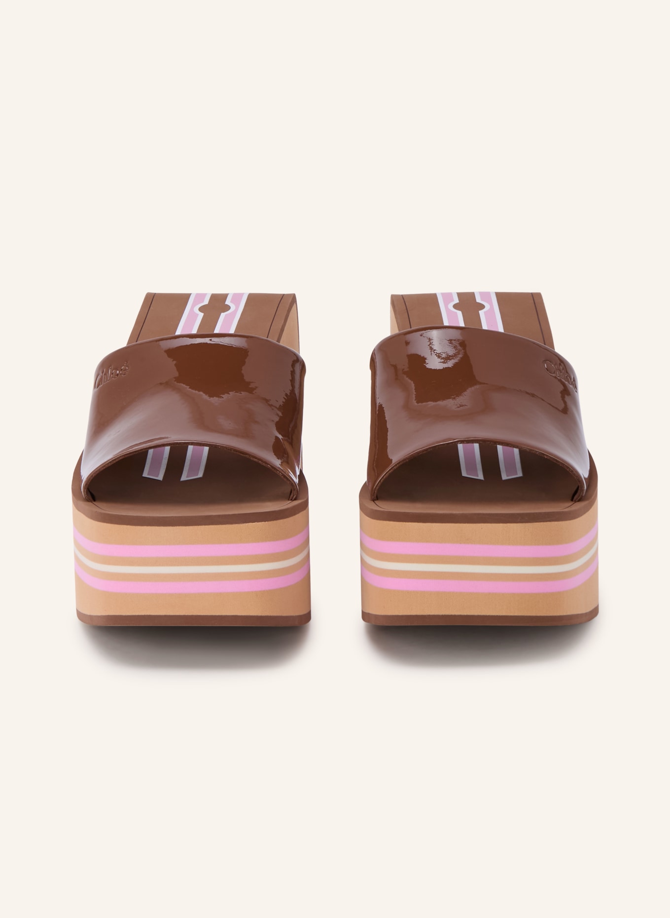 Chloé Lack-Wedges SWIMMING COOL: 6I3 Coffee Pink