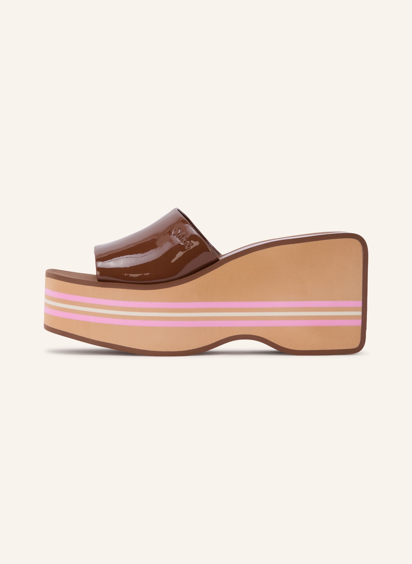 Chloé Lack-Wedges SWIMMING COOL: 6I3 Coffee Pink