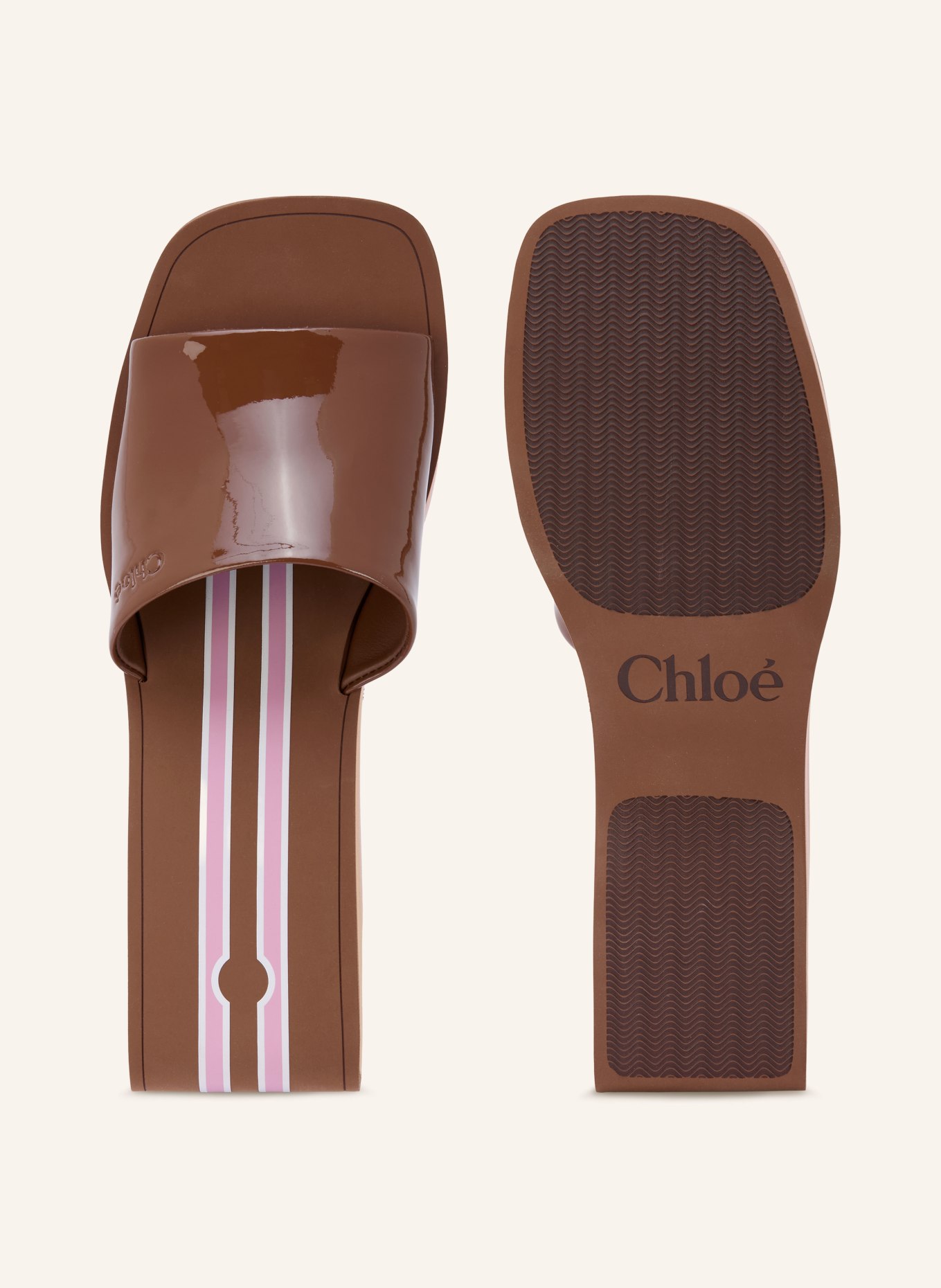 Chloé Lack-Wedges SWIMMING COOL: 6I3 Coffee Pink