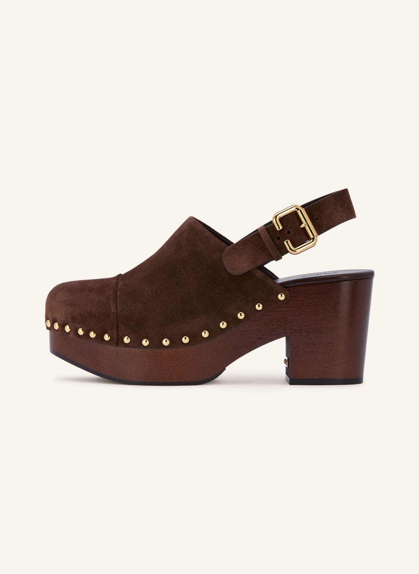 Chloé Clogs JEANNETTE mit Nieten: 27Z CHOCOLATE BROWN
