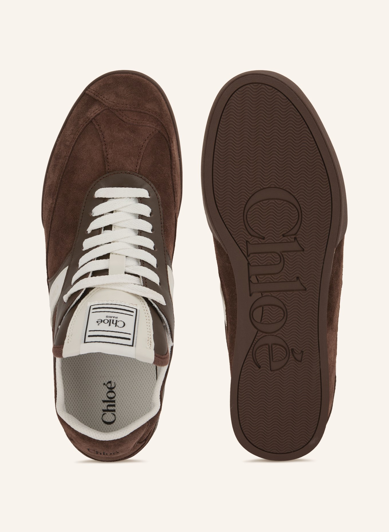 Chloé Sneakersy KICK: 27Z CHOCOLATE BROWN
