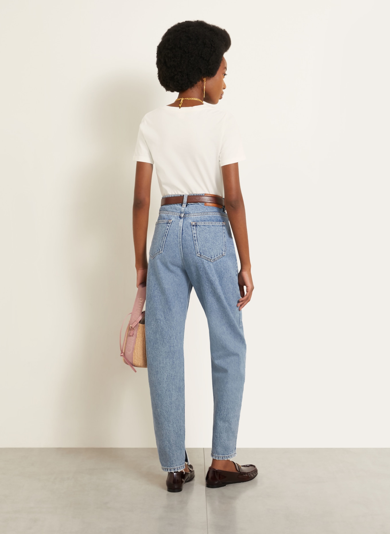 Chloé T-shirt: BLANC / ROSE FUCHSIA / JAUNE
