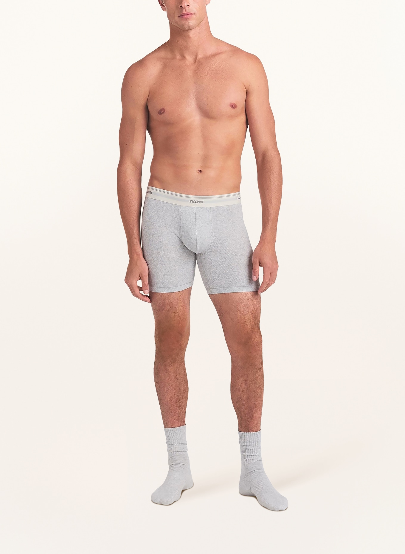 SKIMS Boxer shorts: LIGHT HEATHER GREY