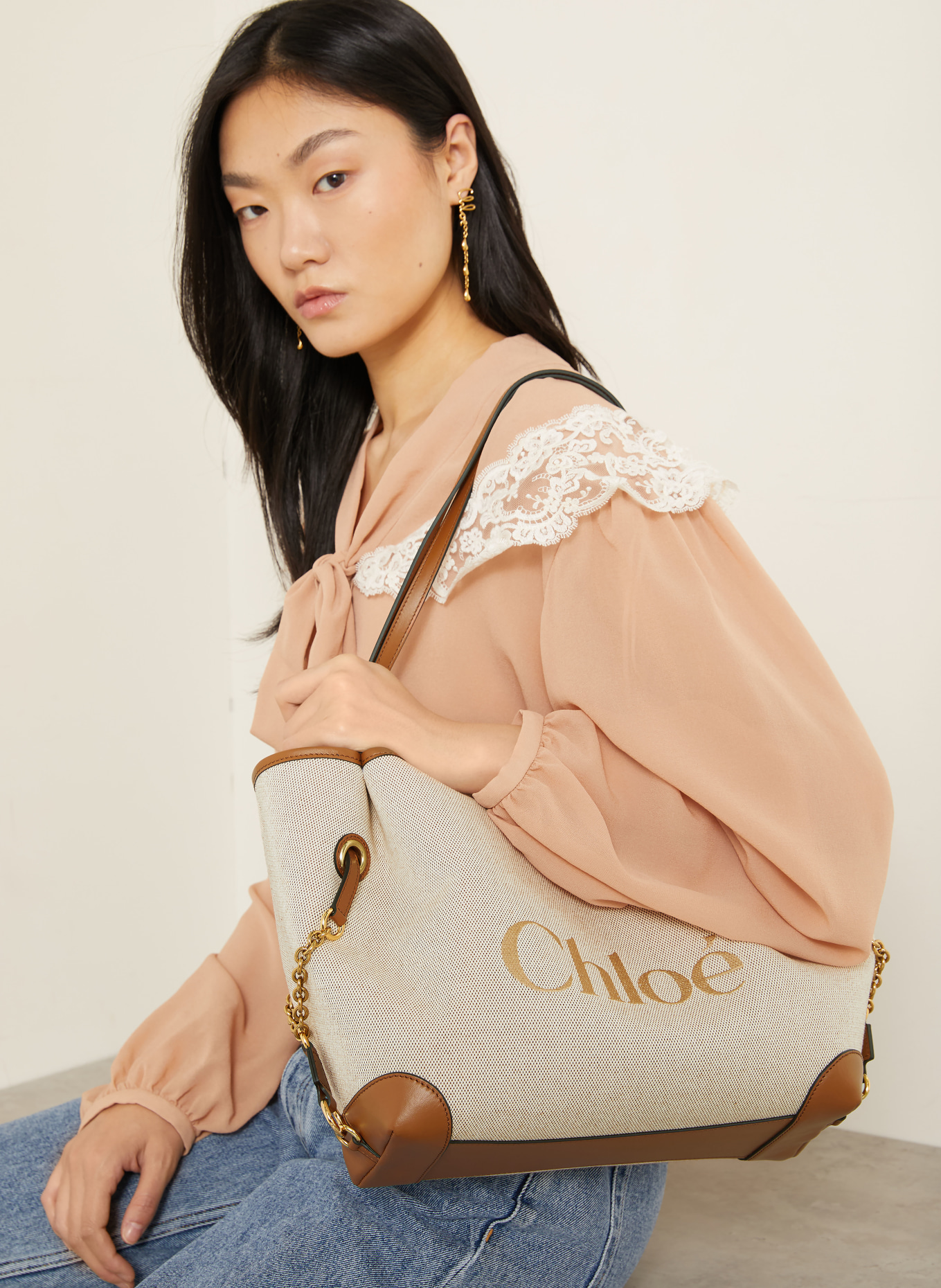 Chloé Shopper CLOVER: 26M Clay Brown