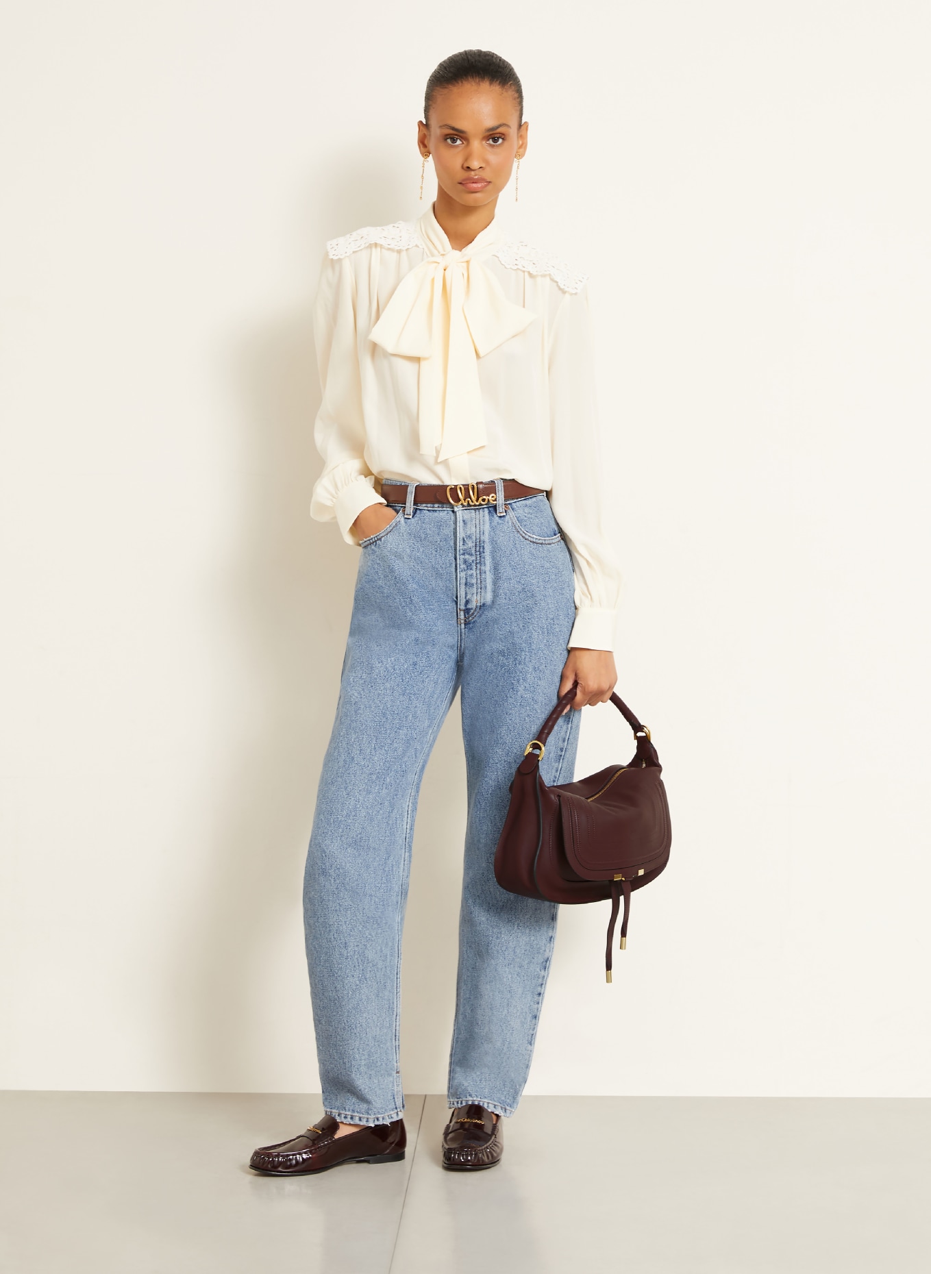 Chloé Geantă de mână MARCIE: 604 DARK VELVET