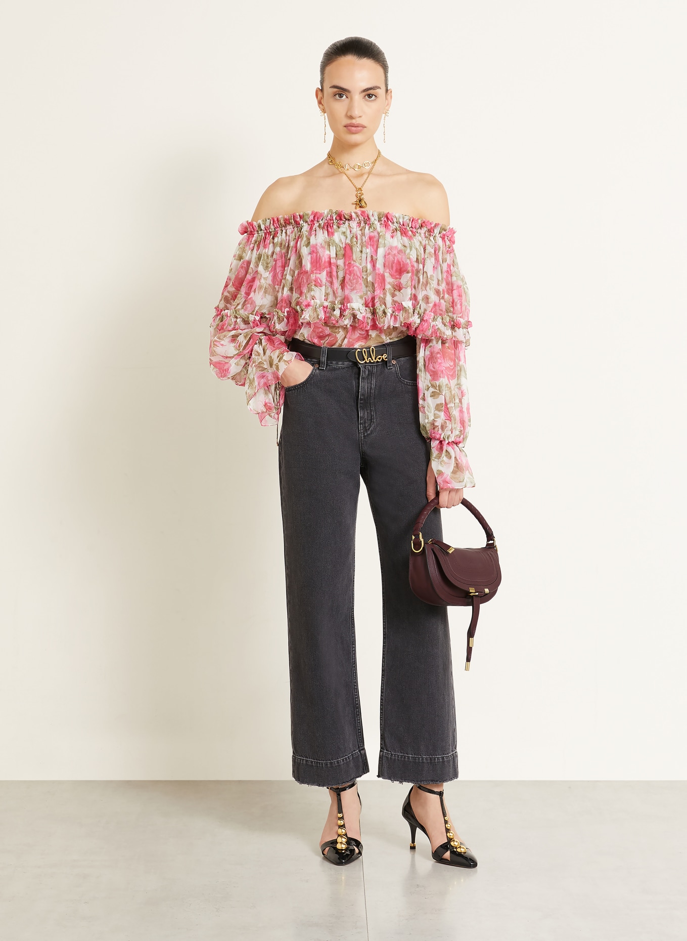 Chloé Handtasche MARCIE MINI: 604 DARK VELVET