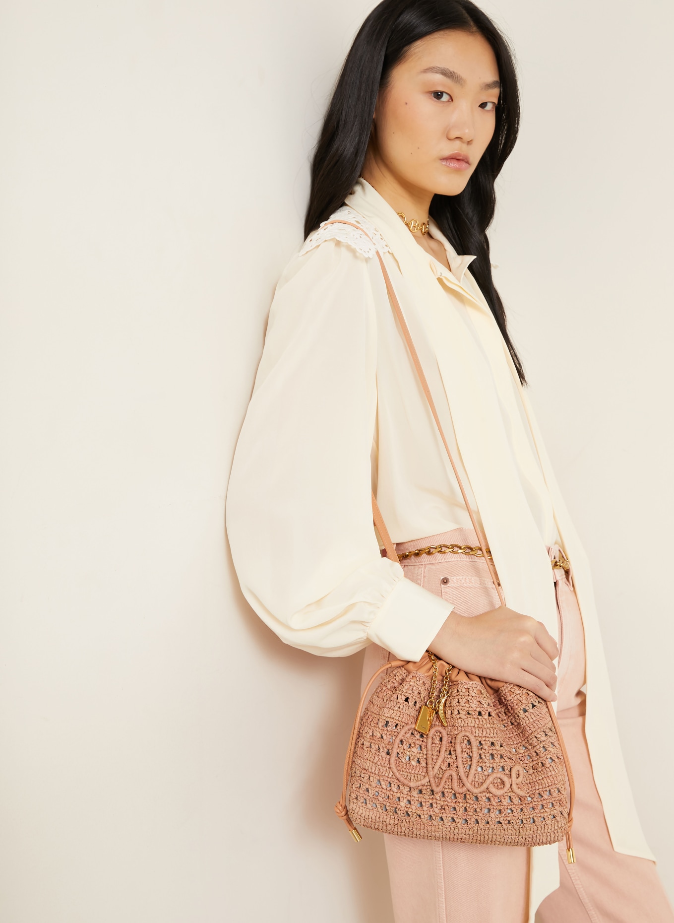 Chloé Geantă de umăr SUMMER BANANA: 24M Summery Beige