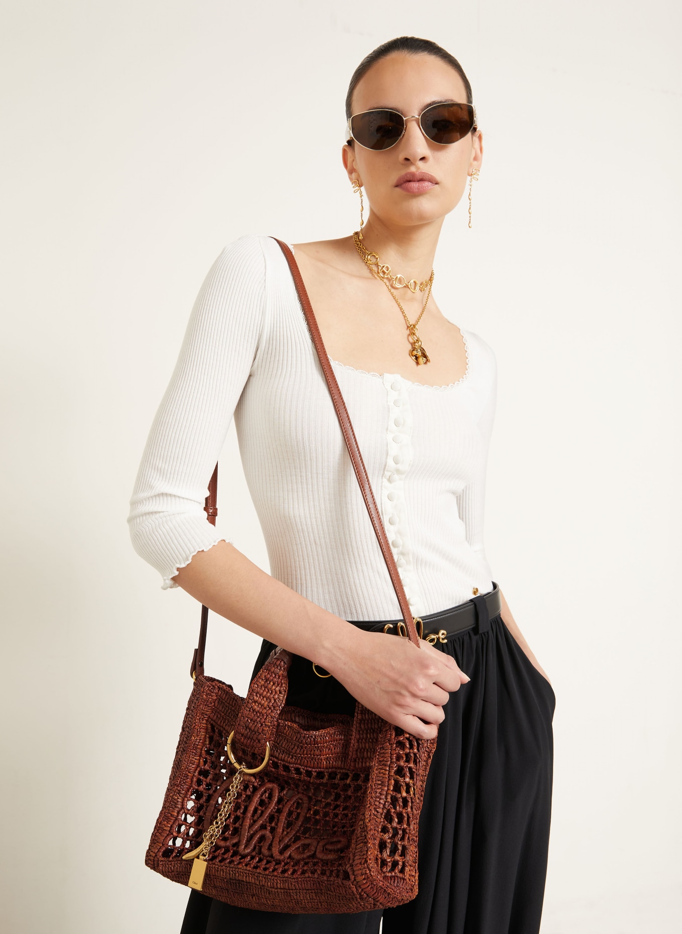 Chloé Umhängetasche SUMMER BANANA: 26M Clay Brown