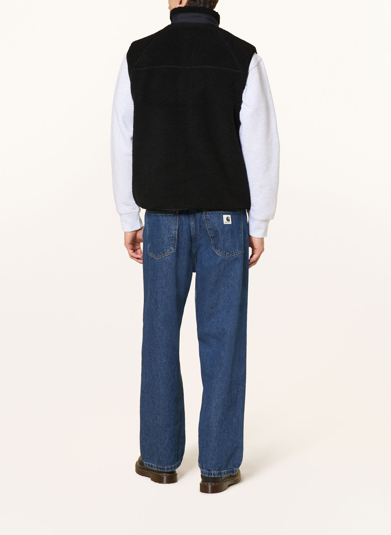 carhartt WIP Teddyfell-Weste PRENTIS: SCHWARZ