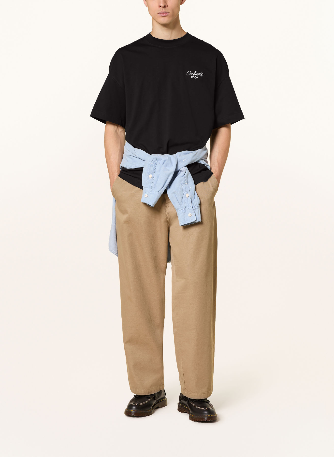 carhartt WIP T-shirt: ZWART / WIT