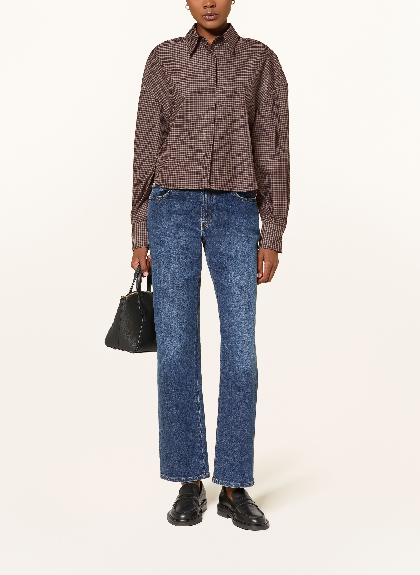 lilienfels Overhemdblouse: MARRON FONCÉ / ZWART